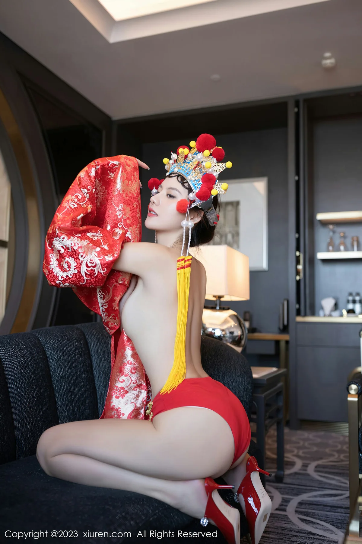 XiuRen 秀人 No.6308 就是阿朱啊 喜庆花嫁主题澳门旅拍111 - 8