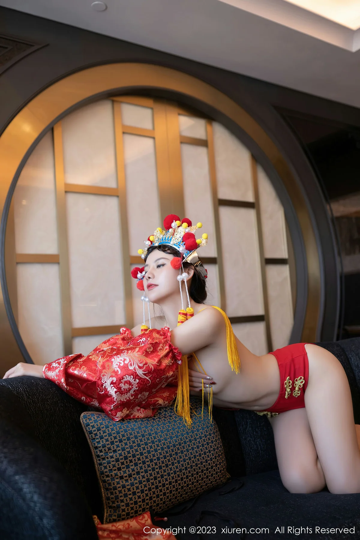 XiuRen 秀人 No.6308 就是阿朱啊 喜庆花嫁主题澳门旅拍111 - 10