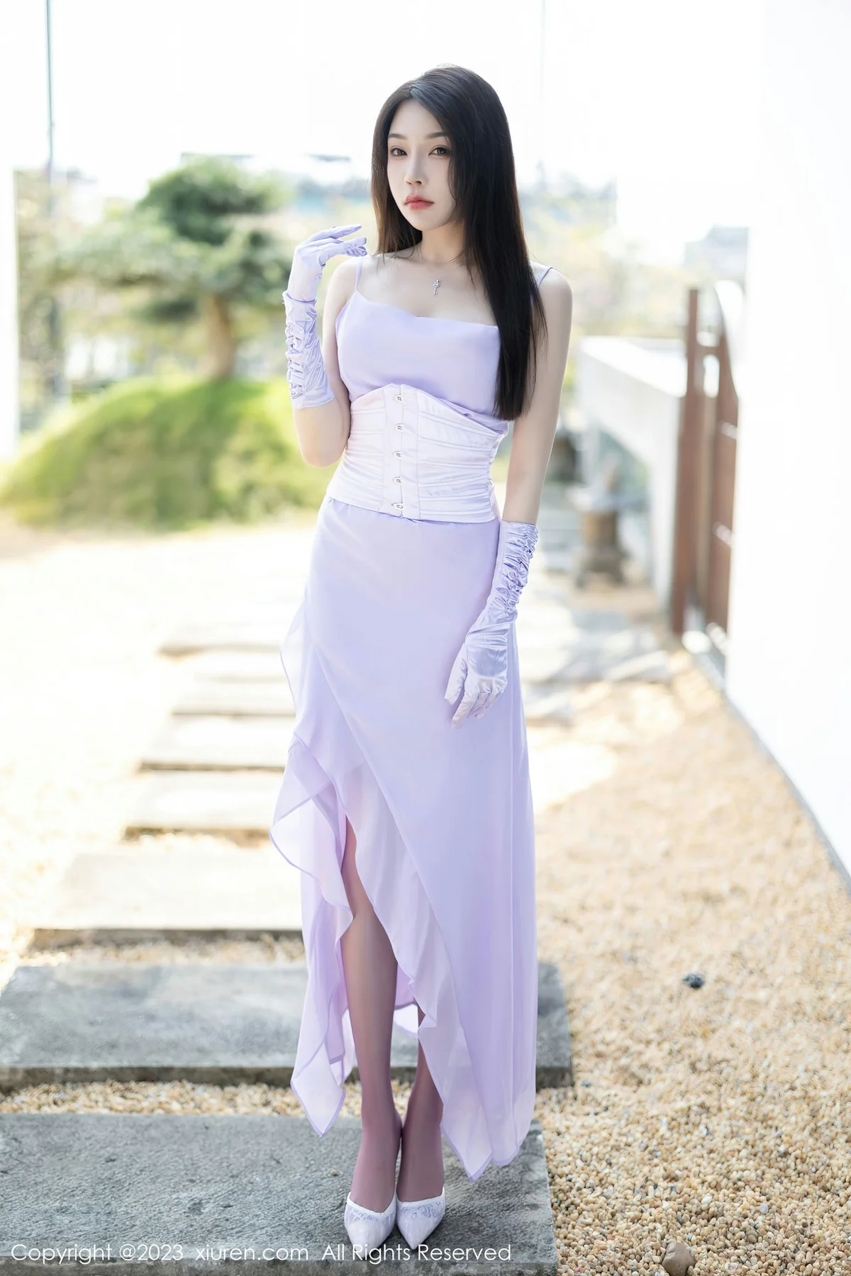 XiuRen 秀人 No.6324 徐莉芝Booty 蓝色网格内衣性感写真1 - 1