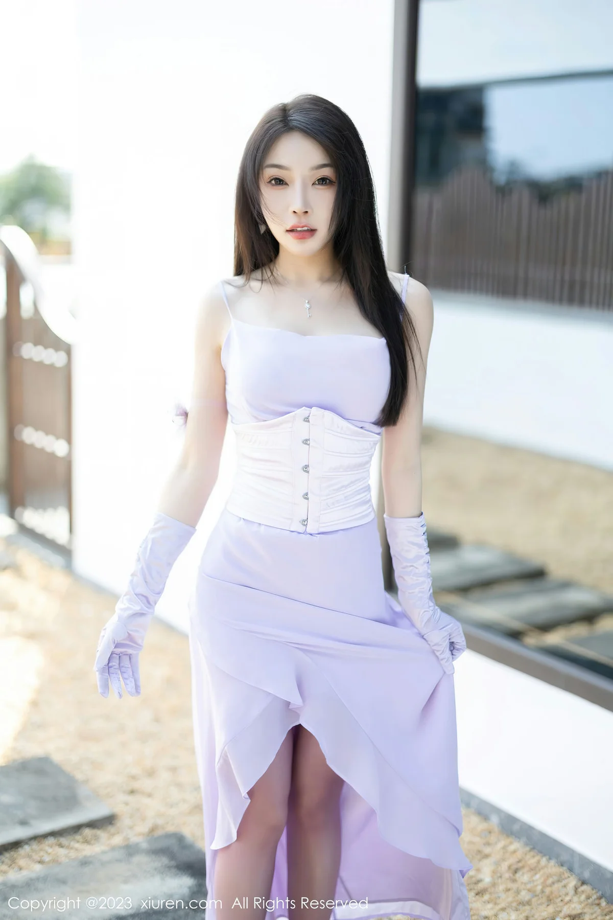 XiuRen 秀人 No.6324 徐莉芝Booty 蓝色网格内衣性感写真1 - 2