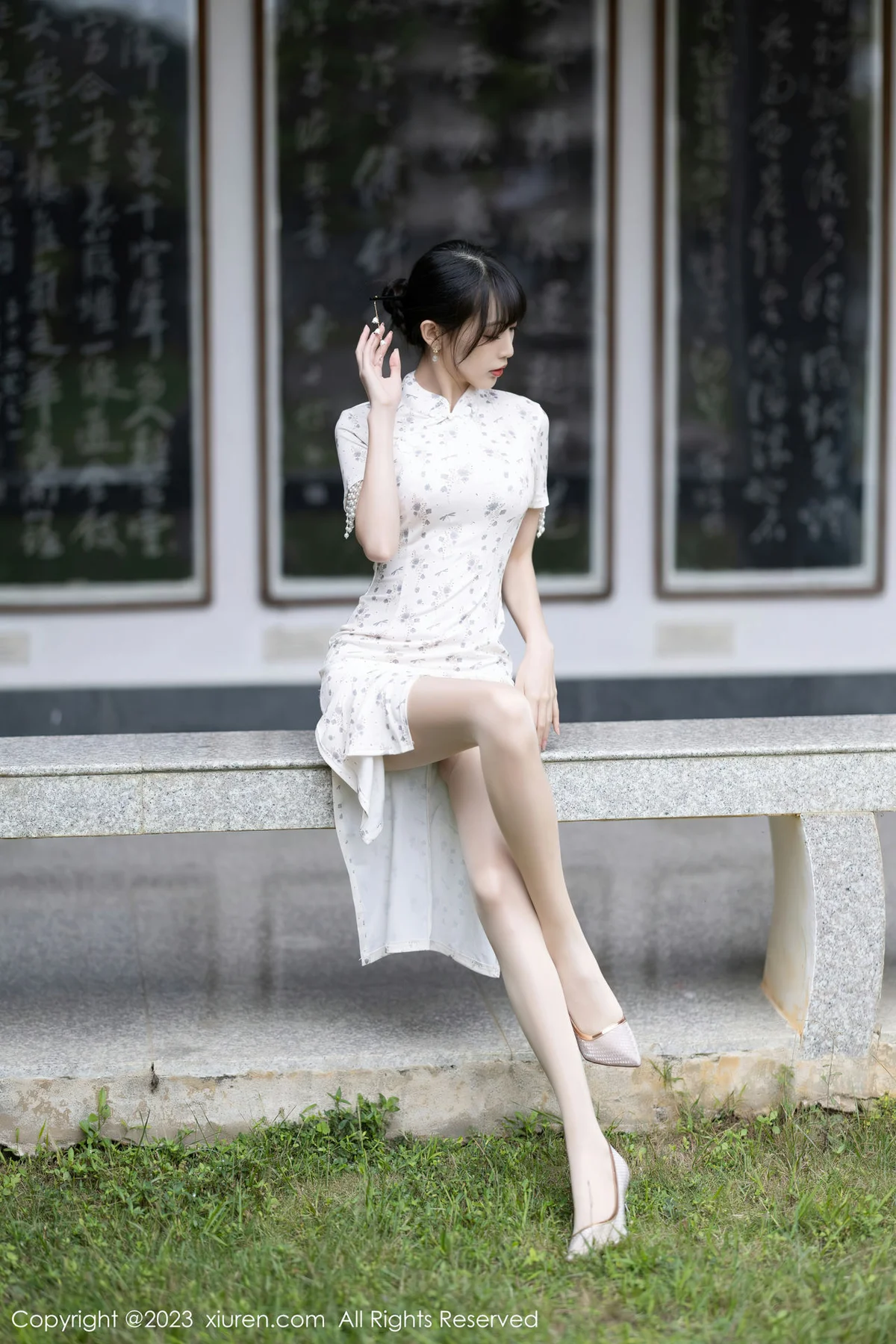 XiuRen 秀人 No.6346 林星阑 浅色短款旗袍写真1 - 1