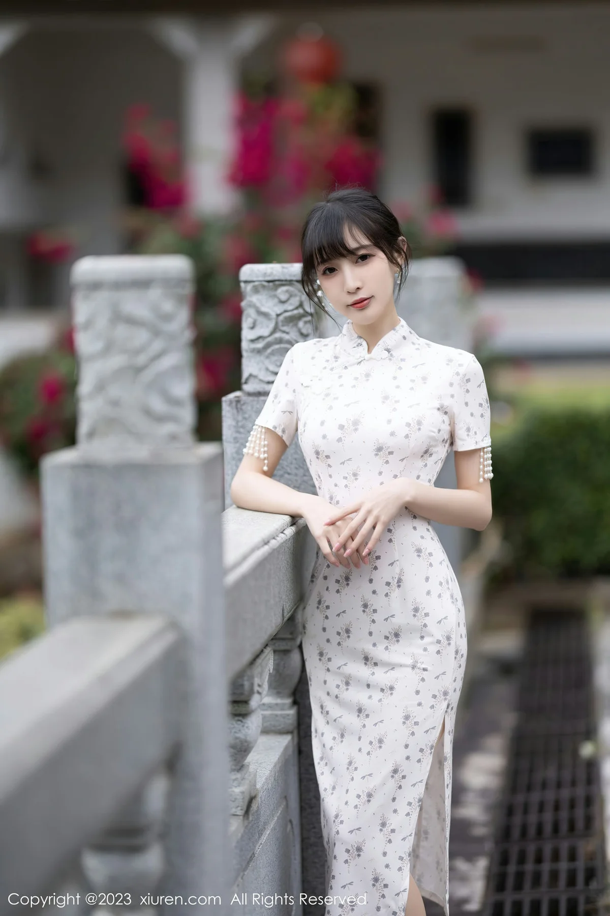 XiuRen 秀人 No.6346 林星阑 浅色短款旗袍写真1 - 5