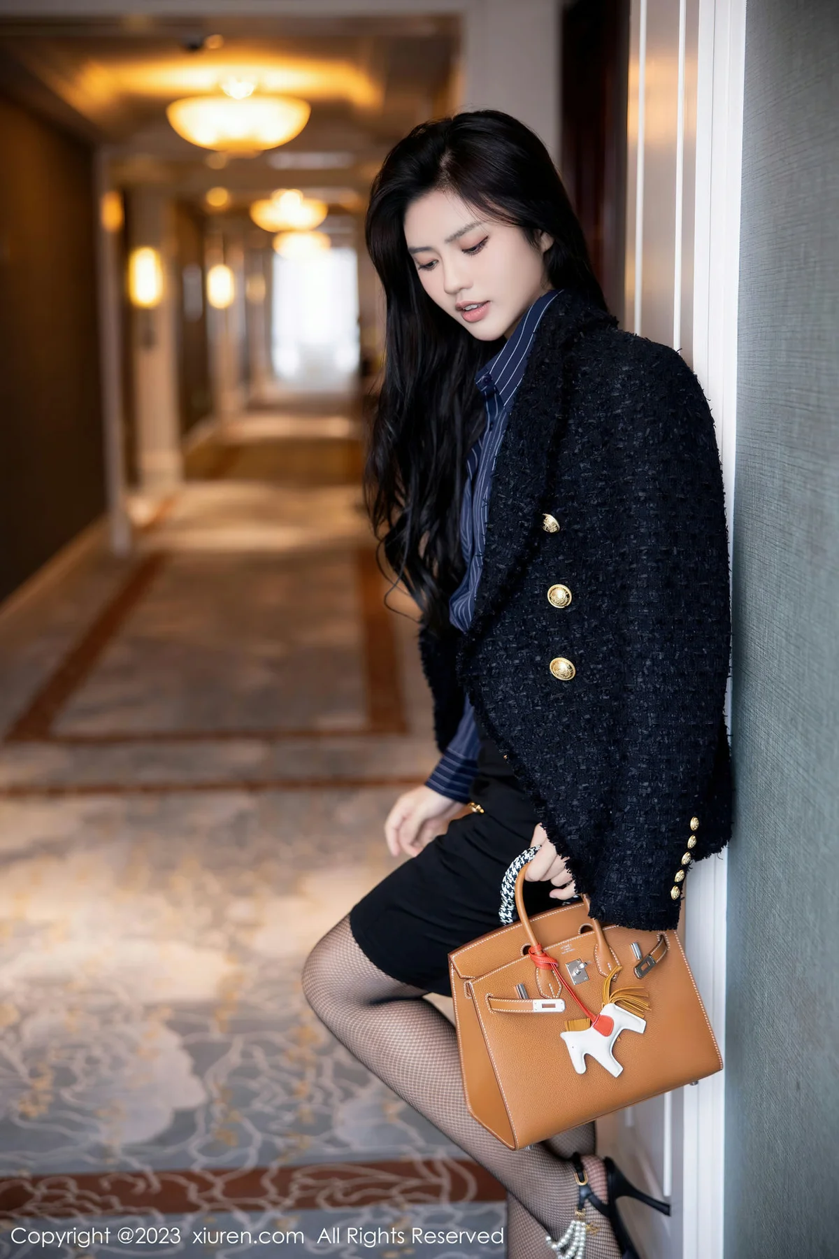 XiuRen 秀人 No.6391 浅浅Danny 深蓝色制服性感写真3 - 8