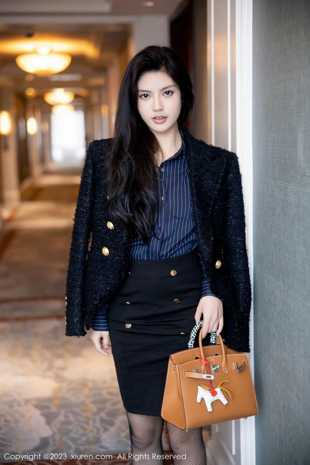 XiuRen 秀人 No.6391 浅浅Danny 深蓝色制服性感写真3 - 10