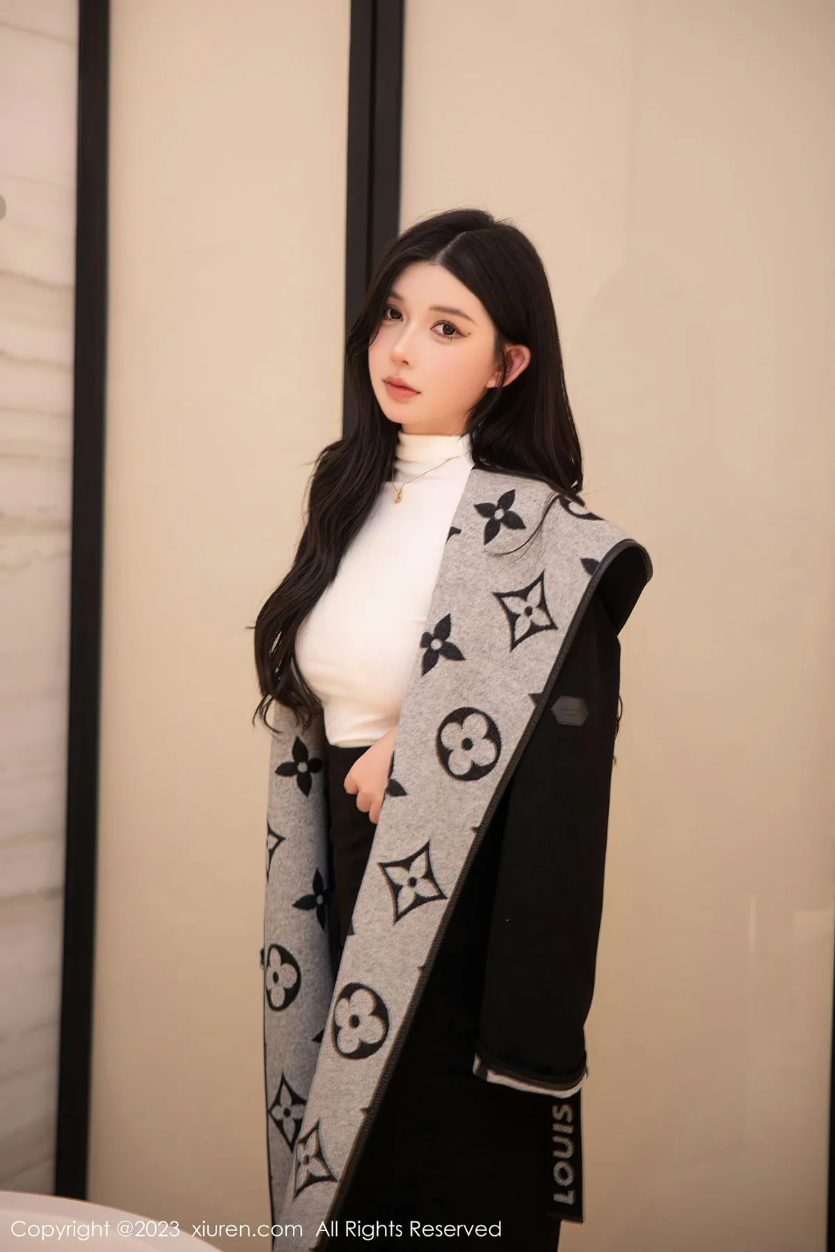 XiuRen 秀人 No.6394 林珊珊 魅惑黑丝吊袜性感写真11 - 6