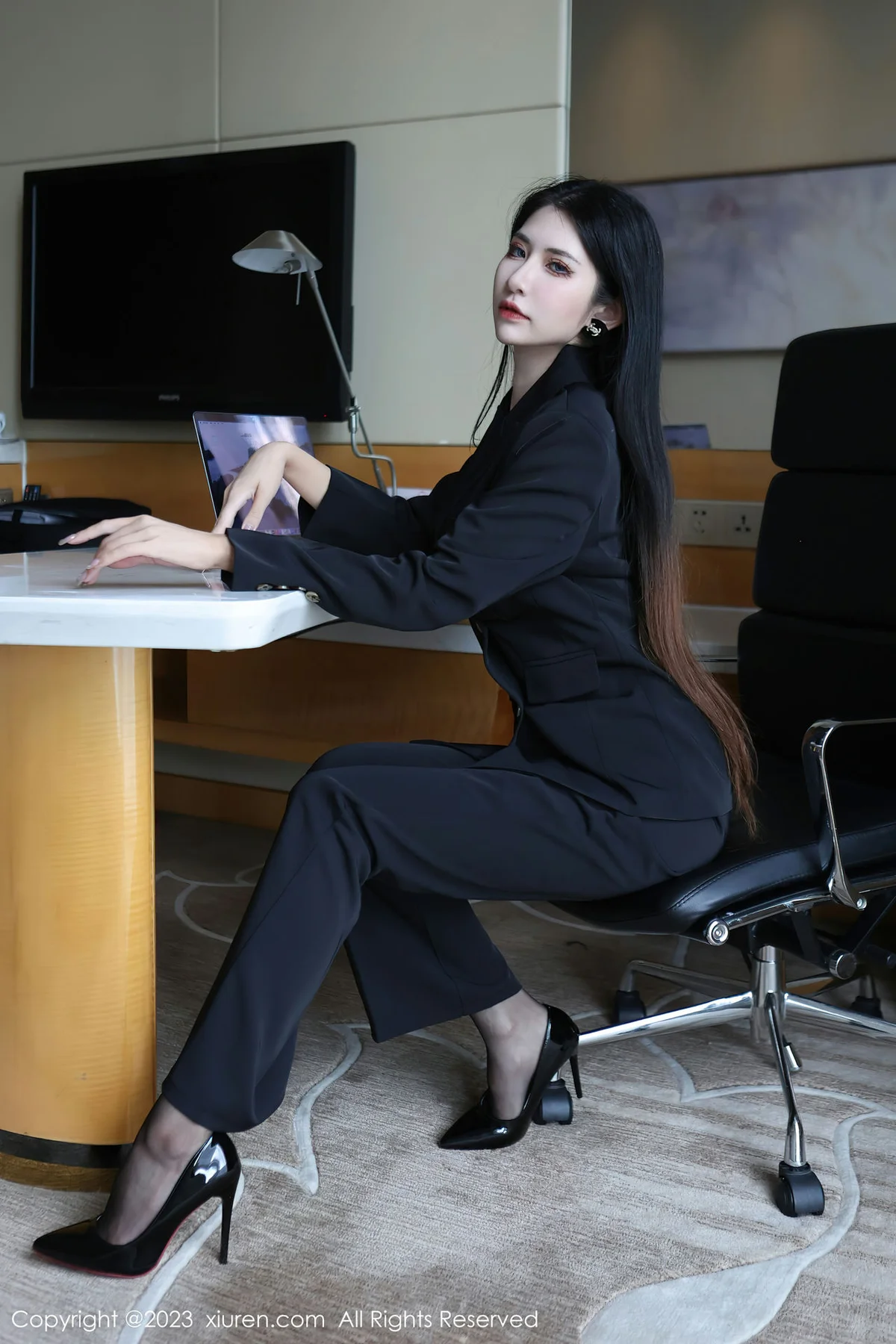 XiuRen 秀人 No.6402 依娜Yina 首套写真红色蕾丝内衣22 - 7