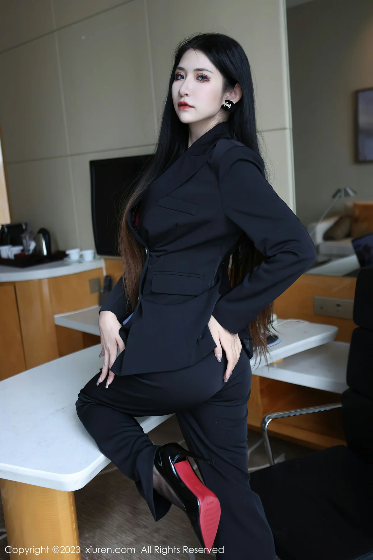 XiuRen 秀人 No.6402 依娜Yina 首套写真红色蕾丝内衣22 - 5