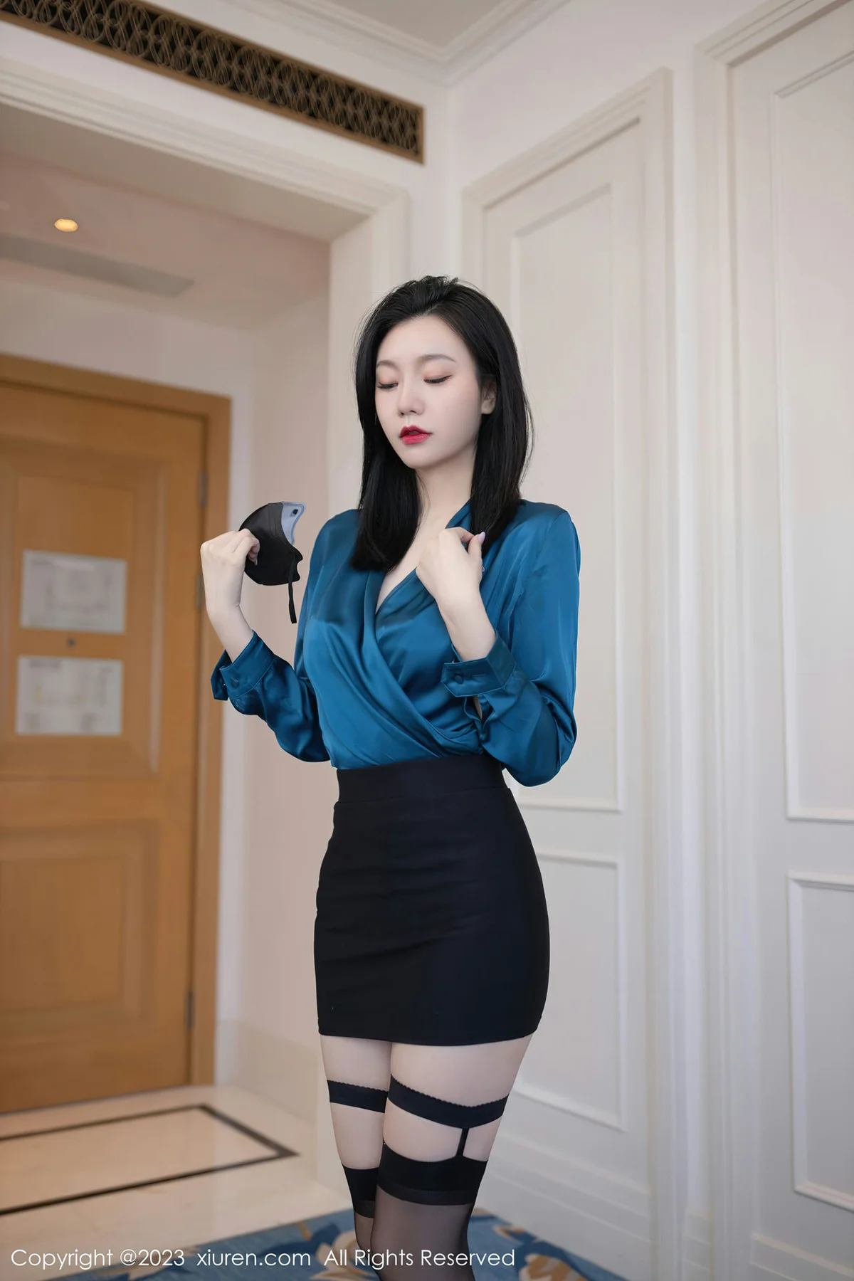 XiuRen 秀人 No.6413 安然anran 紫色内衣珠三角旅拍11 - 3