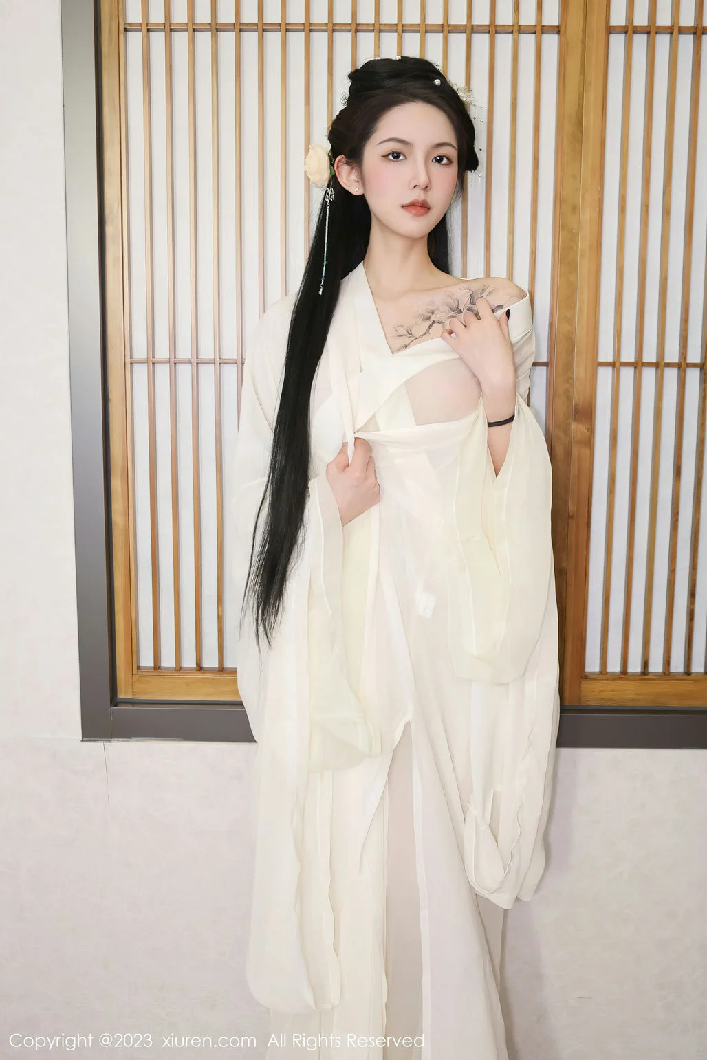 XiuRen 秀人 No.6430 乔一一 白纱轻透古装性感写真1 - 1