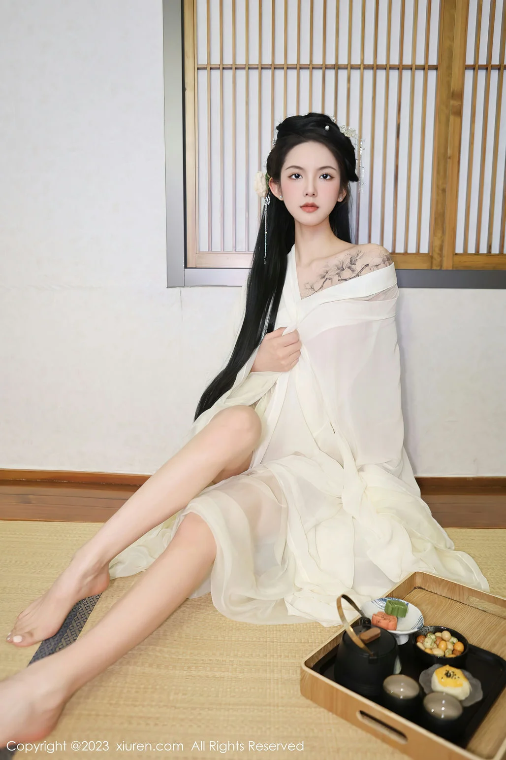 XiuRen 秀人 No.6430 乔一一 白纱轻透古装性感写真1 - 3