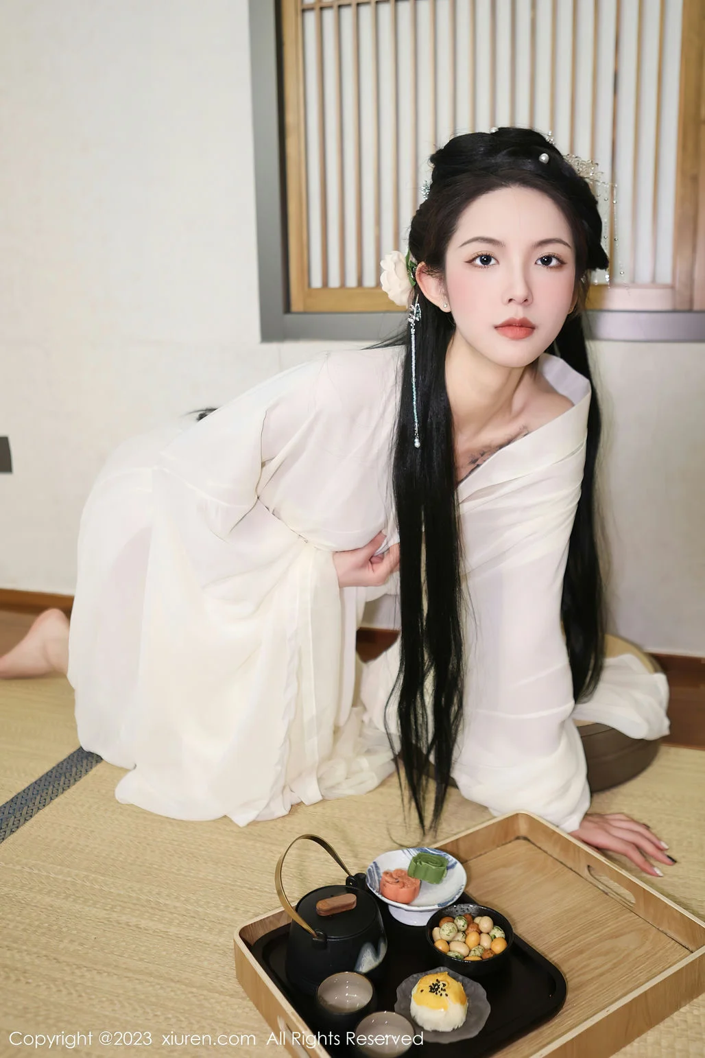 XiuRen 秀人 No.6430 乔一一 白纱轻透古装性感写真1 - 7