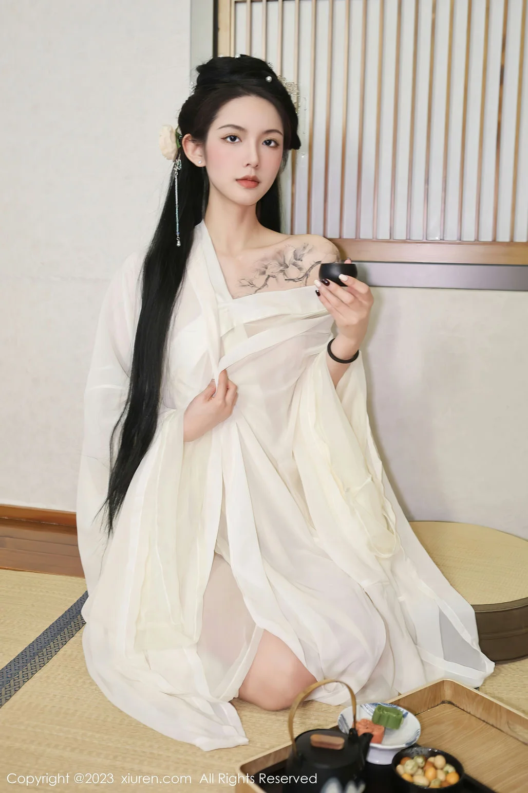 XiuRen 秀人 No.6430 乔一一 白纱轻透古装性感写真1 - 8