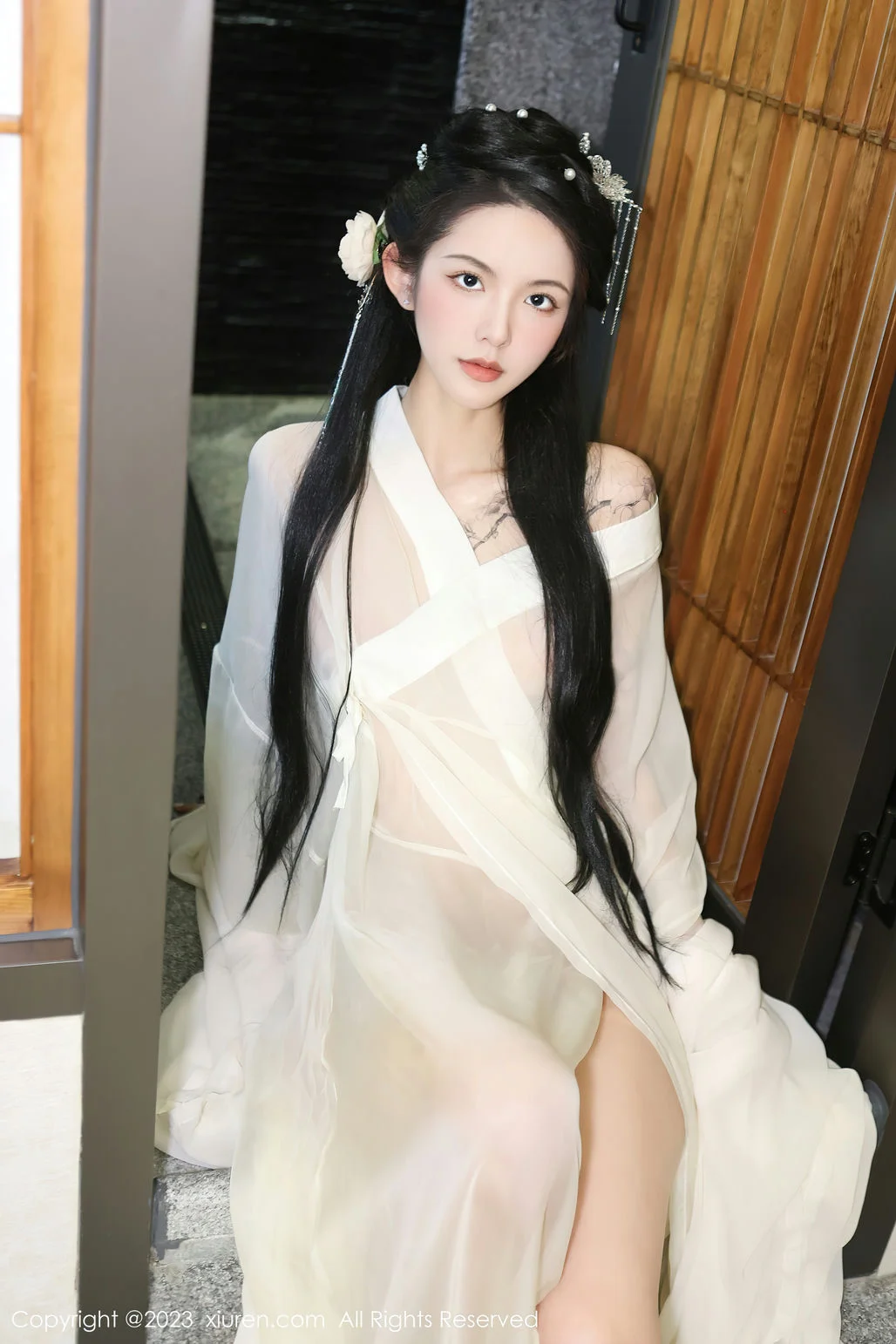 XiuRen 秀人 No.6430 乔一一 白纱轻透古装性感写真1 - 7