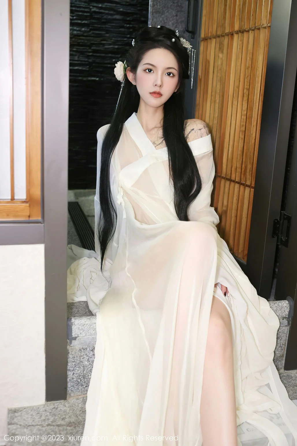 XiuRen 秀人 No.6430 乔一一 白纱轻透古装性感写真1 - 8