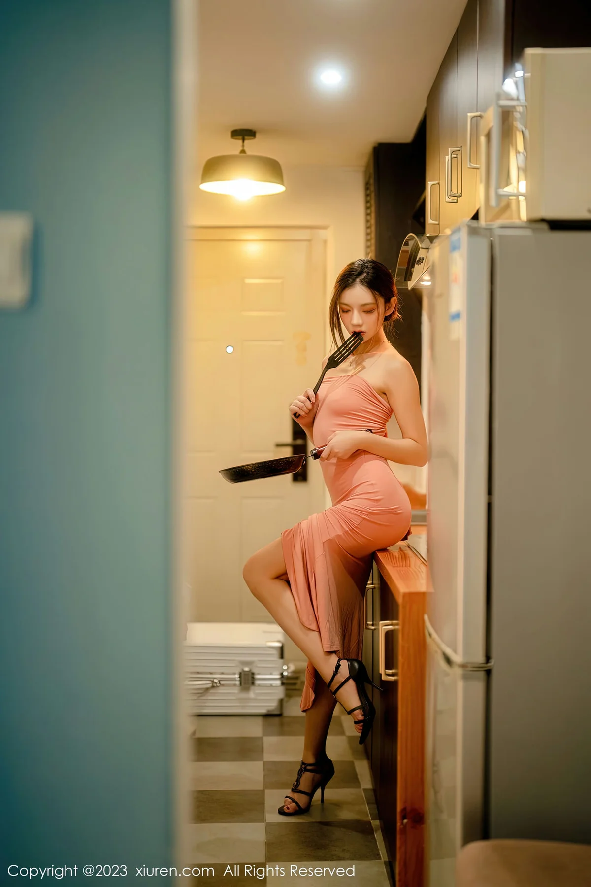 XiuRen 秀人 No.6437 加朵babe 露肩连衣长裙写真3 - 9