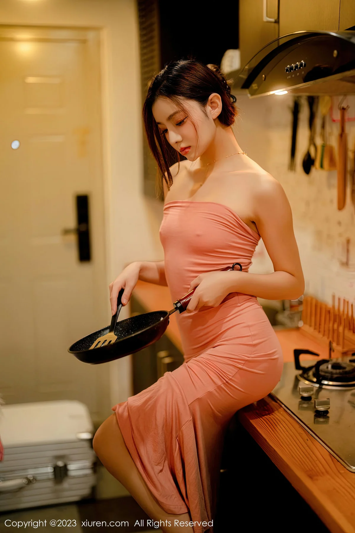 XiuRen 秀人 No.6437 加朵babe 露肩连衣长裙写真3 - 3