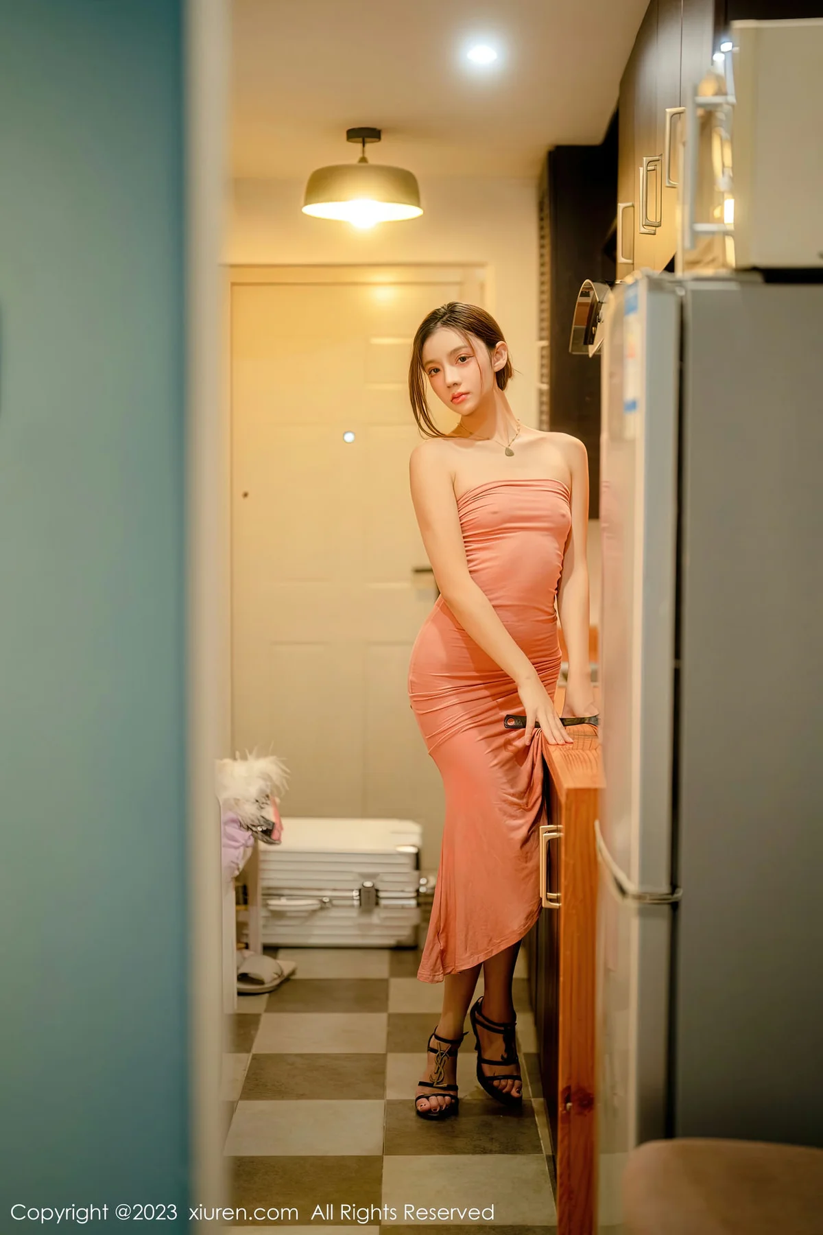 XiuRen 秀人 No.6437 加朵babe 露肩连衣长裙写真3 - 9