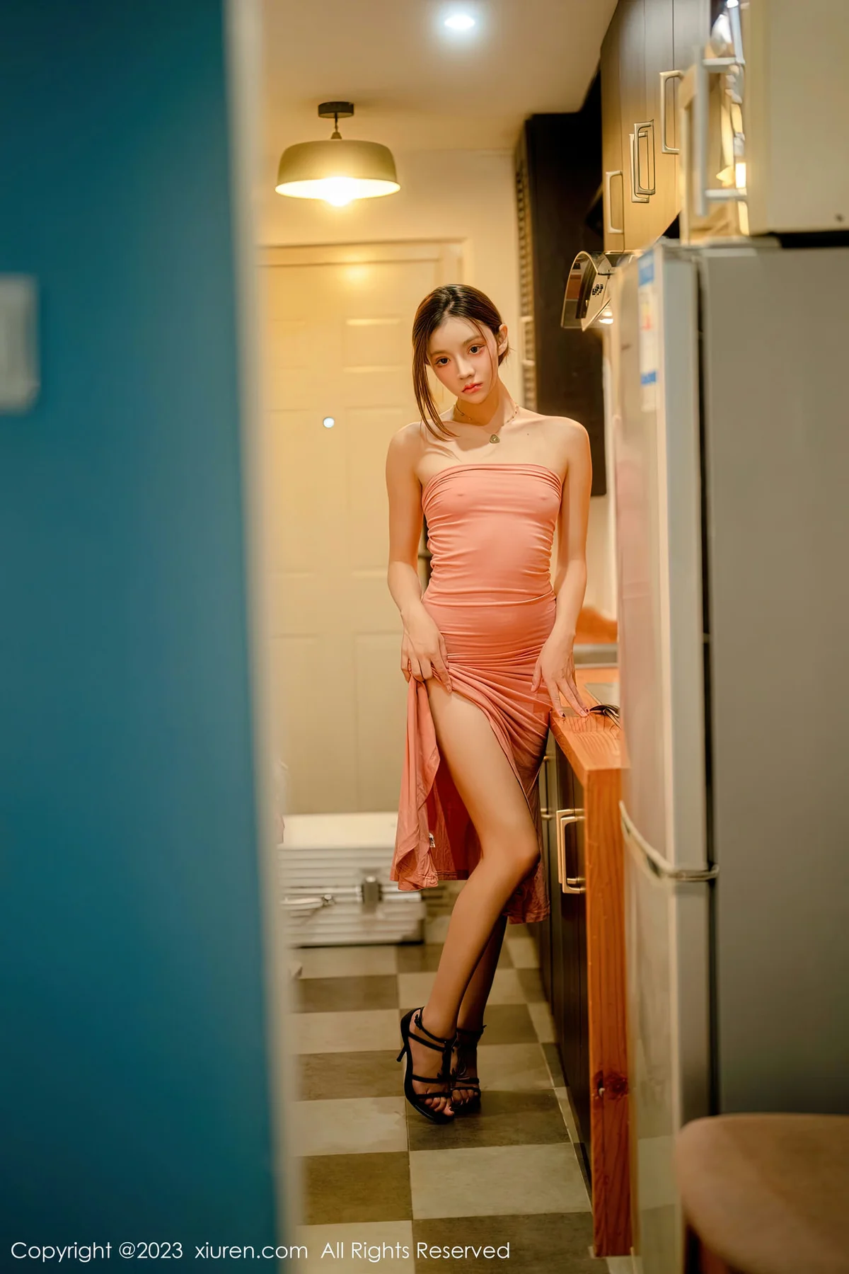 XiuRen 秀人 No.6437 加朵babe 露肩连衣长裙写真3 - 10