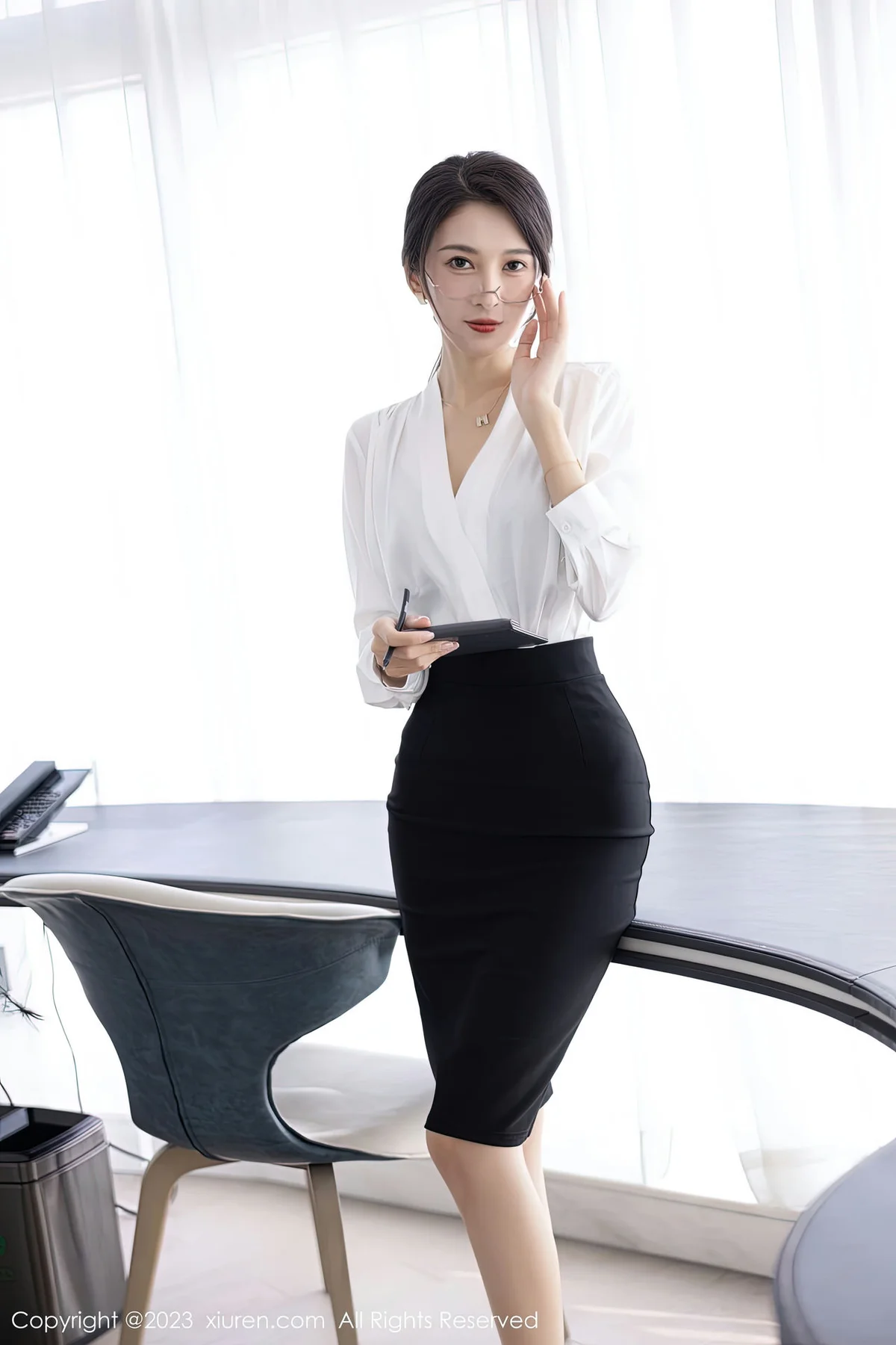 XiuRen 秀人 No.6439 林乐一 黑色蕾丝内衣性感写真1 - 3