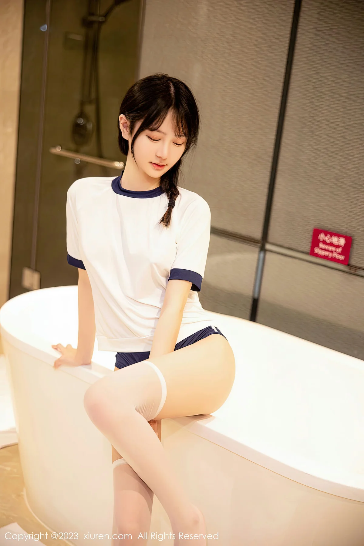 XiuRen 秀人 No.6447 谢小蒽 白色水手服性感写真111 - 1