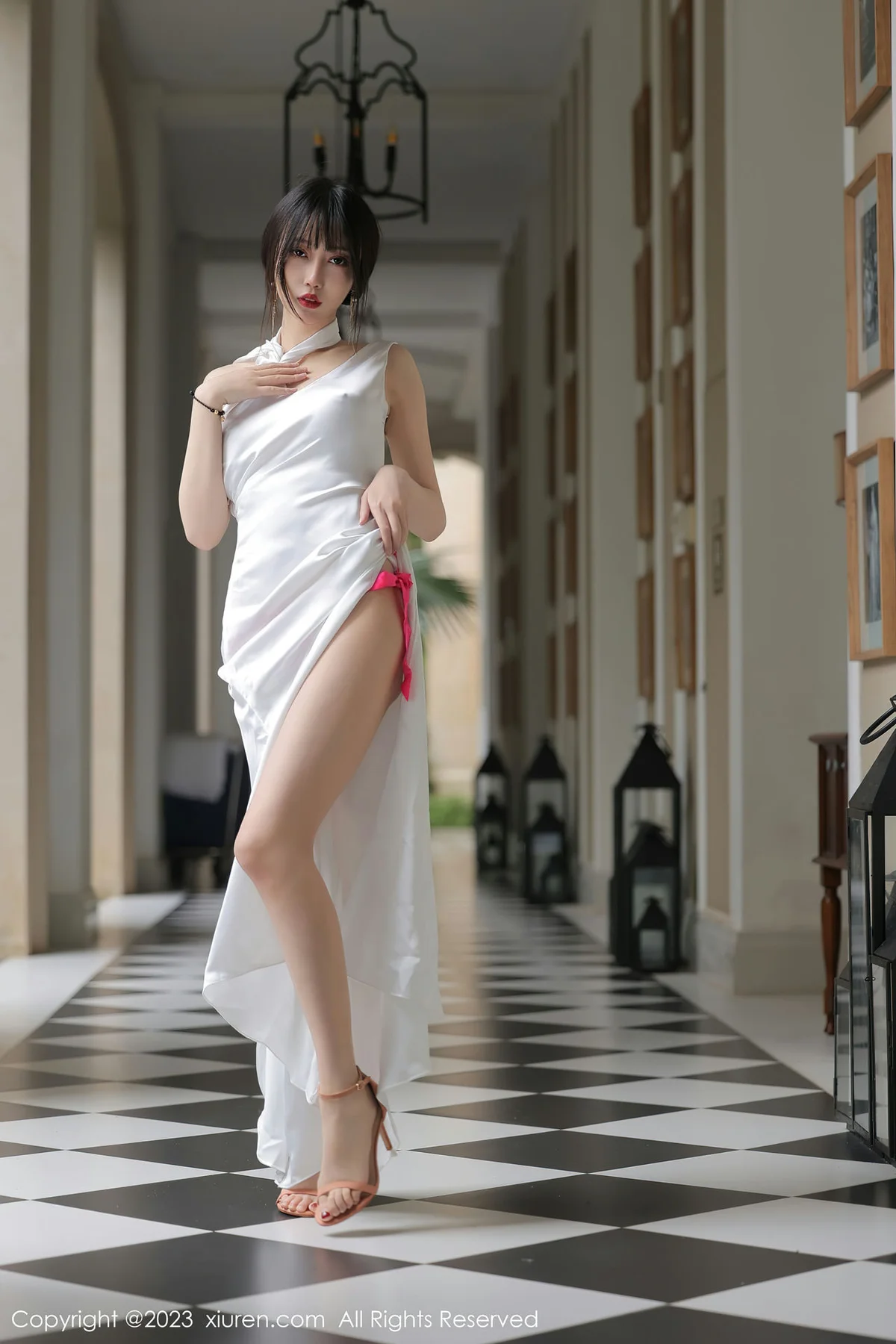 XiuRen 秀人 No.6466 玥儿玥er 白色长礼裙二月万宁旅拍 - 6