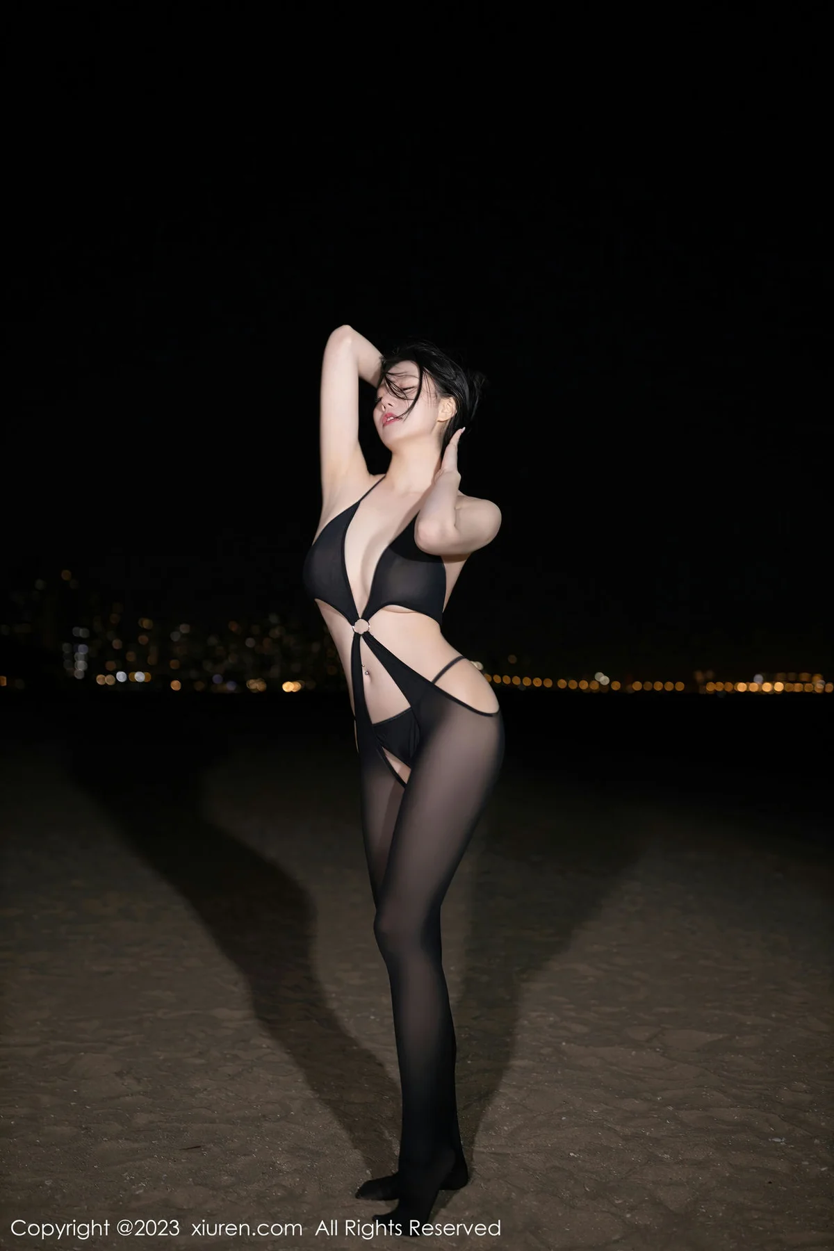 XiuRen 秀人 No.6524 安然anran 黑色连体衣写真11 - 6