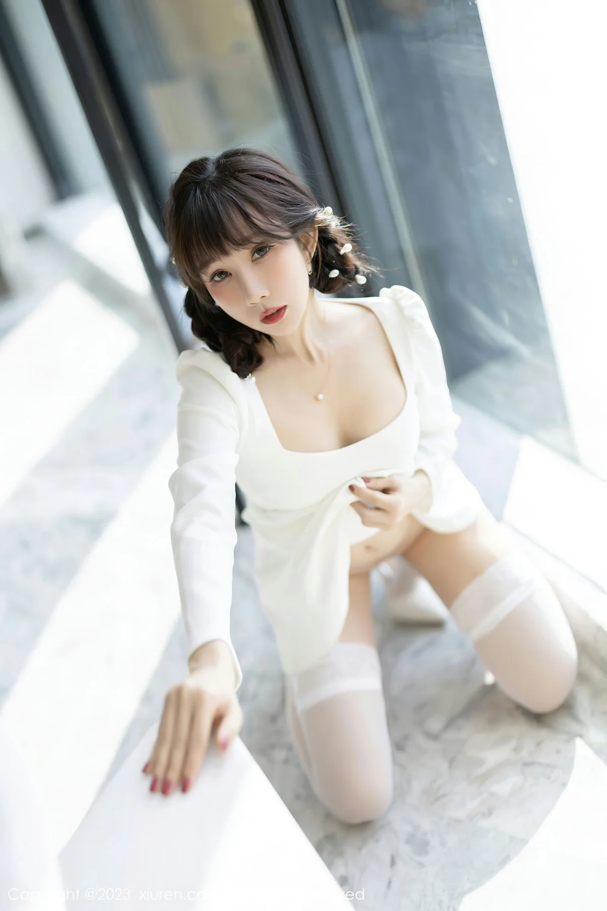 XiuRen 秀人 No.6528 波巧酱 蕾丝内衣海南岛旅拍 - 4