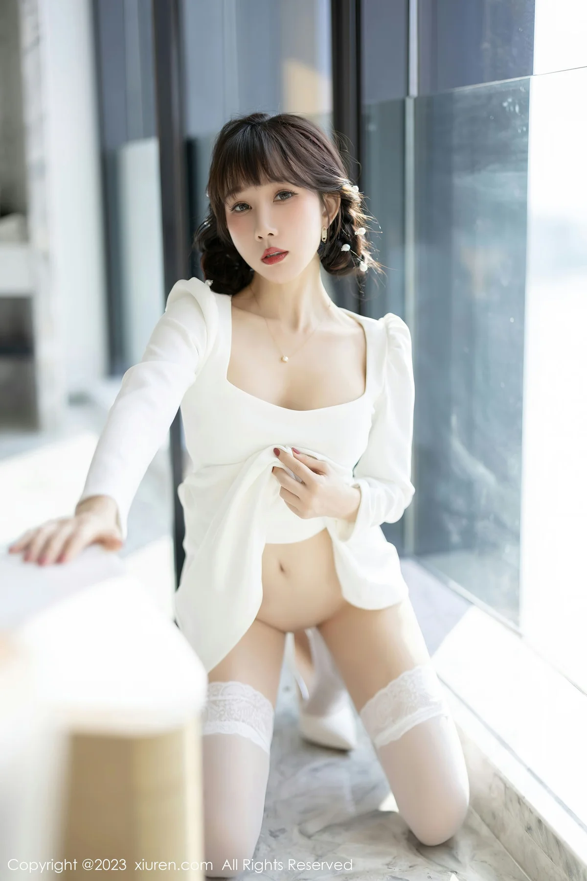 XiuRen 秀人 No.6528 波巧酱 蕾丝内衣海南岛旅拍 - 5