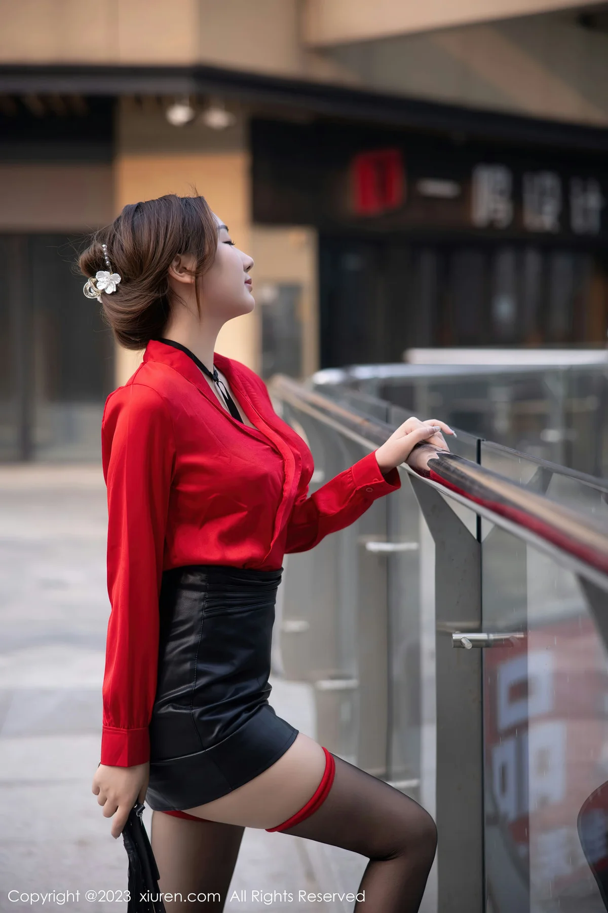 XiuRen 秀人 No.6529 江真真 红色花式内衣写真 - 3