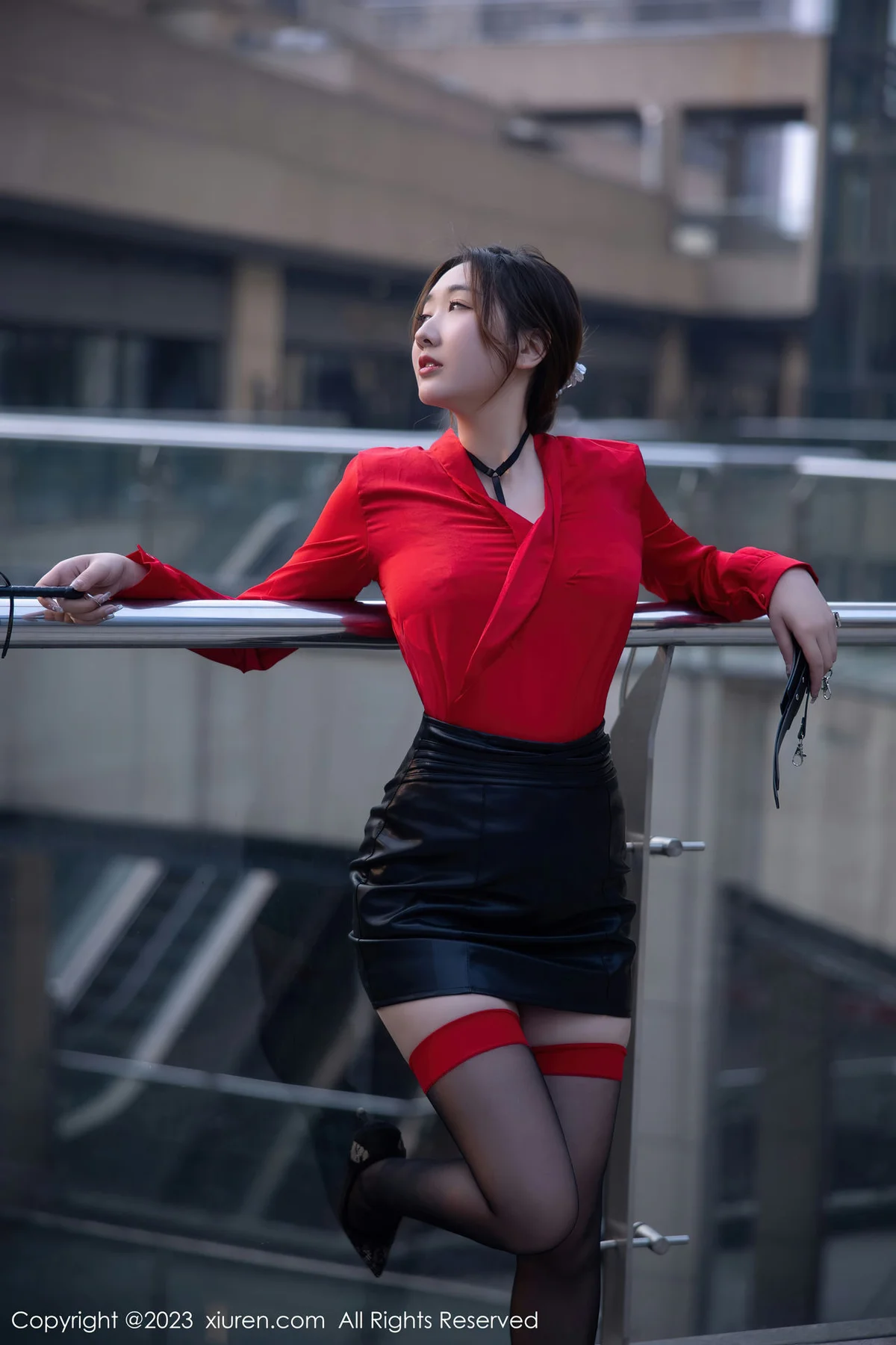 XiuRen 秀人 No.6529 江真真 红色花式内衣写真 - 9