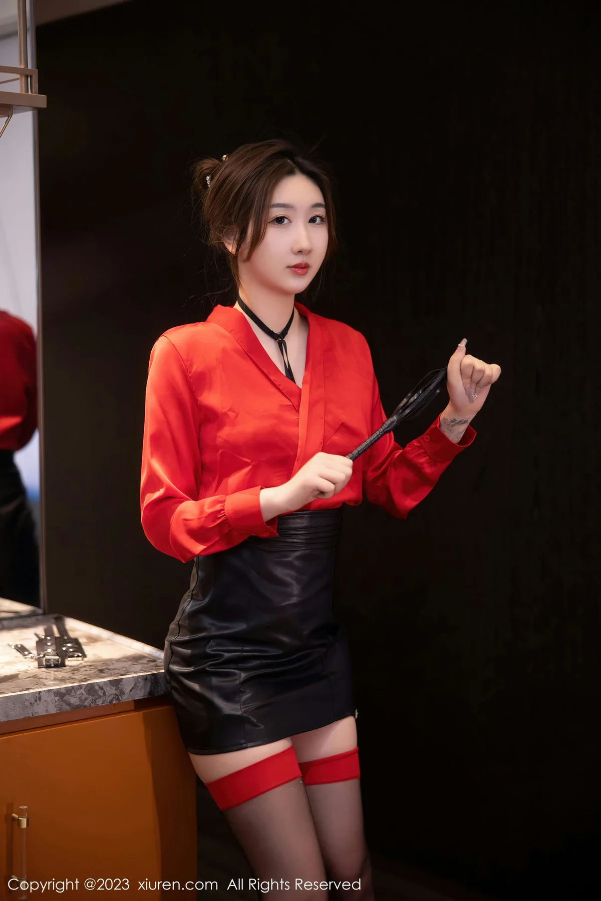 XiuRen 秀人 No.6529 江真真 红色花式内衣写真 - 5