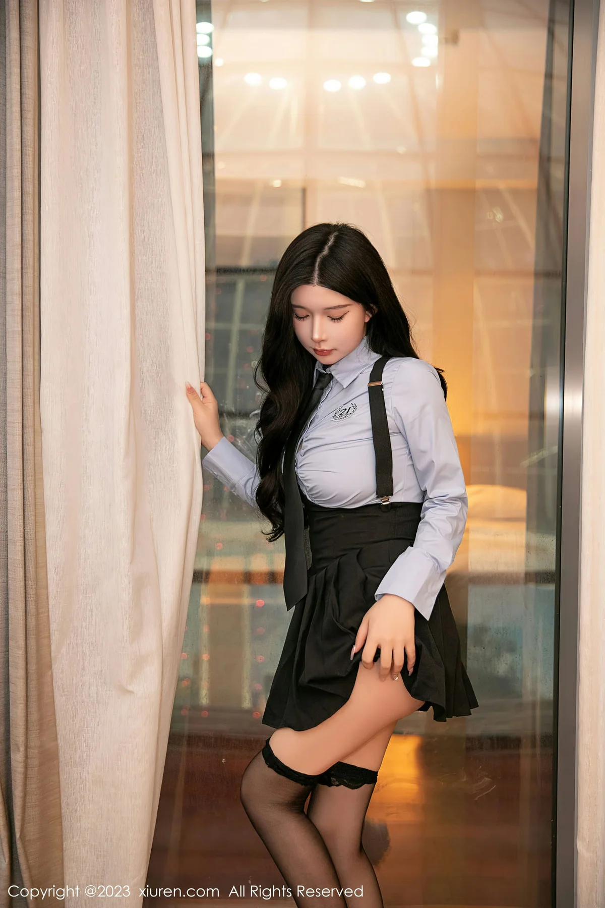 XiuRen 秀人 No.6539 林珊珊 性感黑色背带裙芭提雅旅拍 - 6