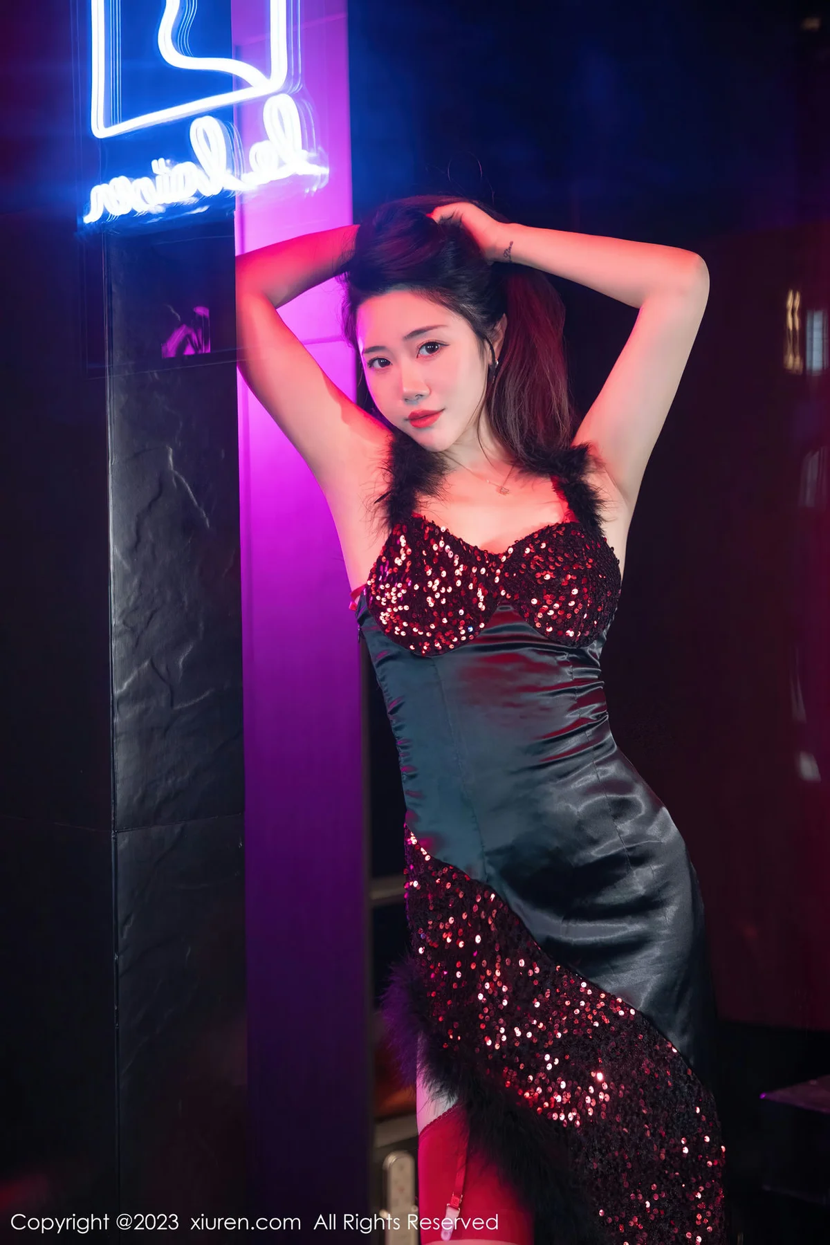 XiuRen 秀人 No.6587 严利娅Yuliya 红色蕾丝情趣内衣性感写真33 - 7