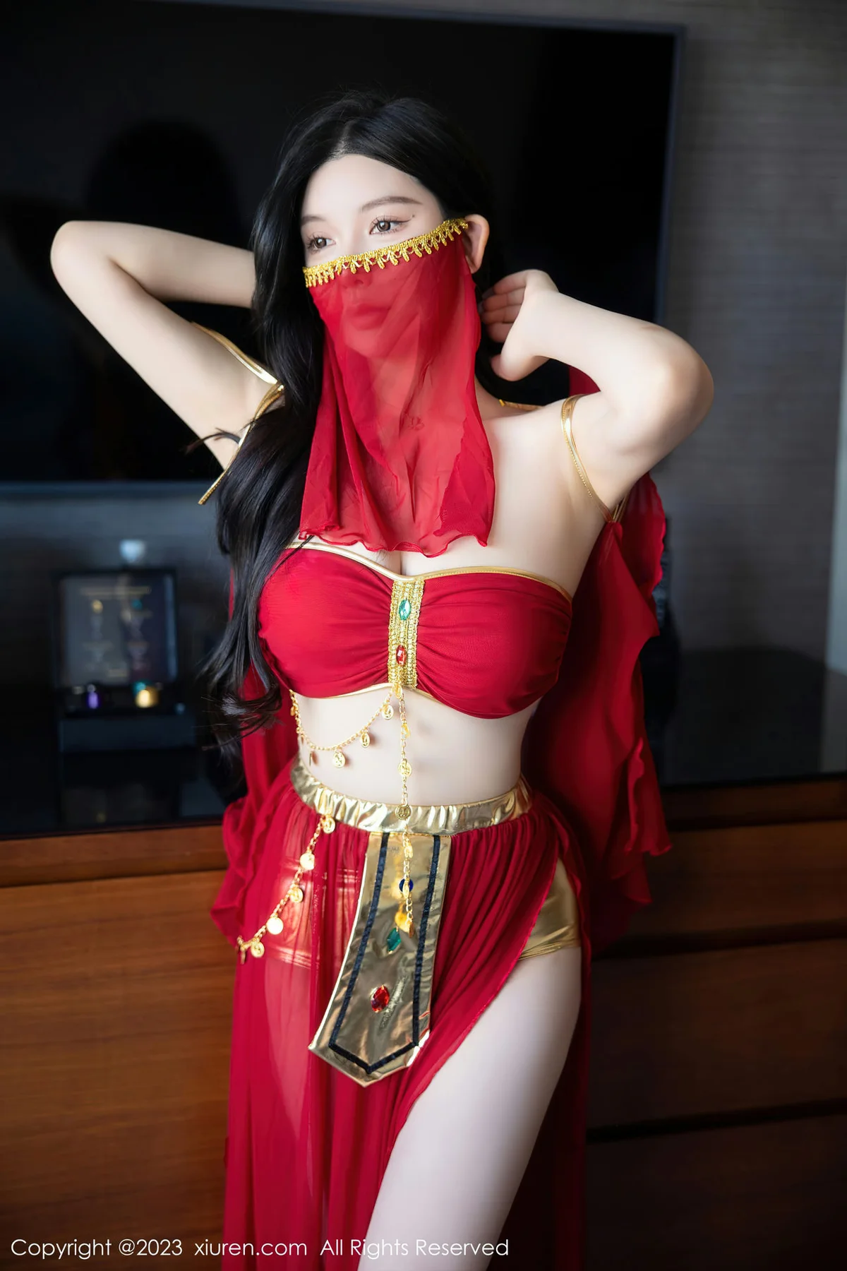 XiuRen 秀人 No.6613 林珊珊 红色西域舞娘芭提雅旅拍11 - 3
