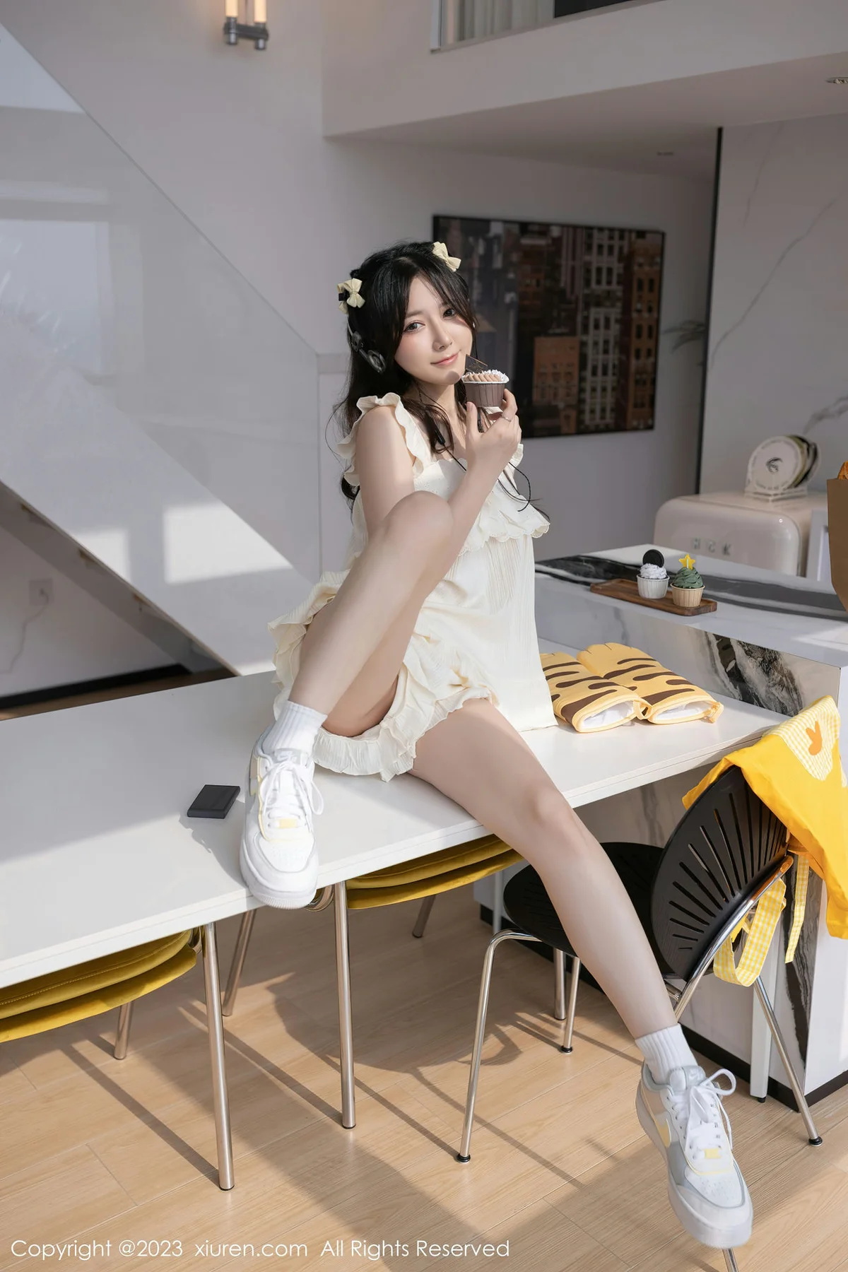 XiuRen 秀人 No.6615 鱼子酱Fish 黄色围裙性感写真11 - 7