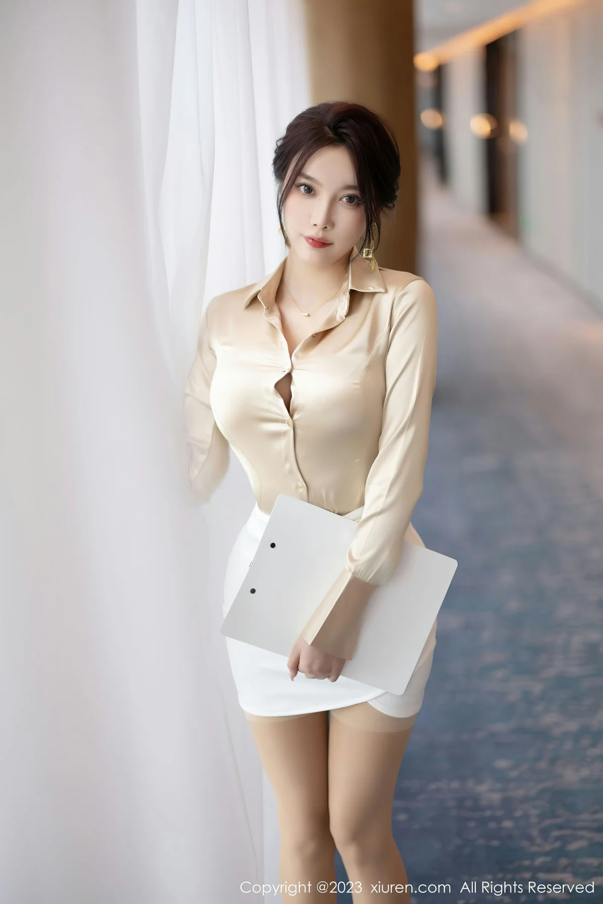 XiuRen 秀人 No.6620 杨晨晨Yome 白色蕾丝情趣内衣性感写真1 - 3