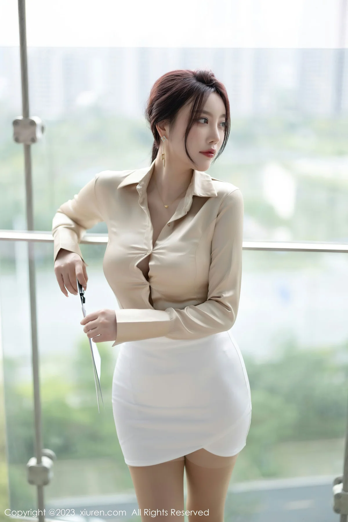 XiuRen 秀人 No.6620 杨晨晨Yome 白色蕾丝情趣内衣性感写真1 - 10