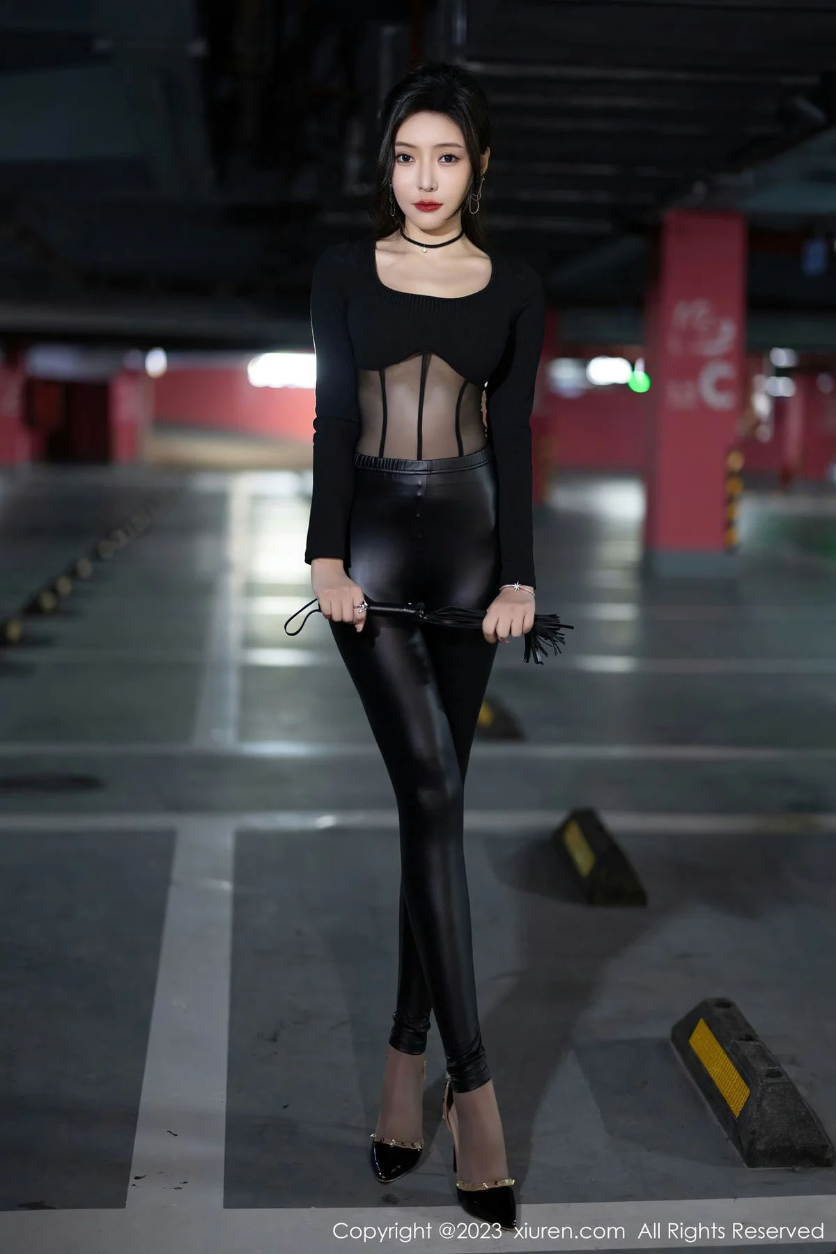 XiuRen 秀人 No.6663 王馨瑶yanni 黑色皮长裤性感写真1 - 1