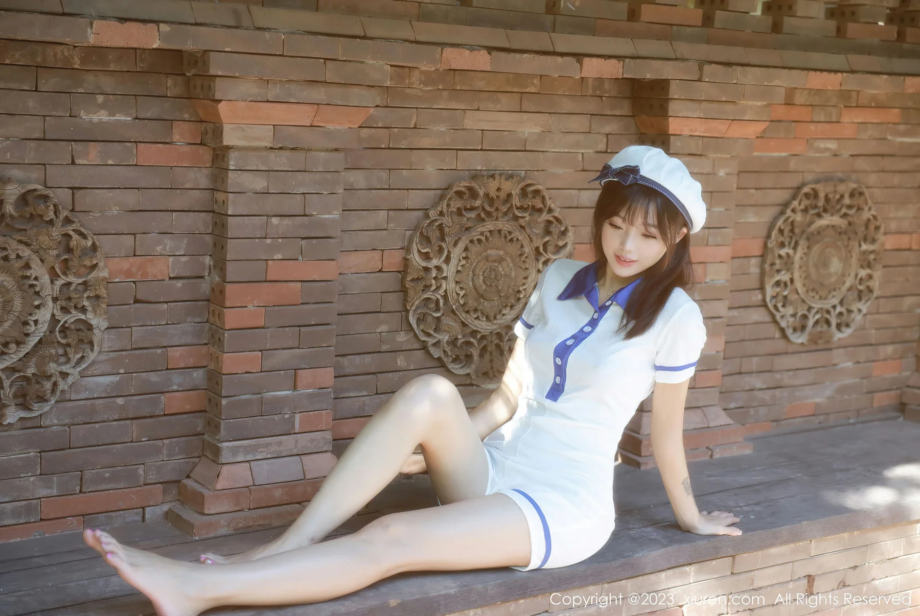 XiuRen 秀人 No.6686 佘贝拉bella 白色海军服南京旅拍 - 1