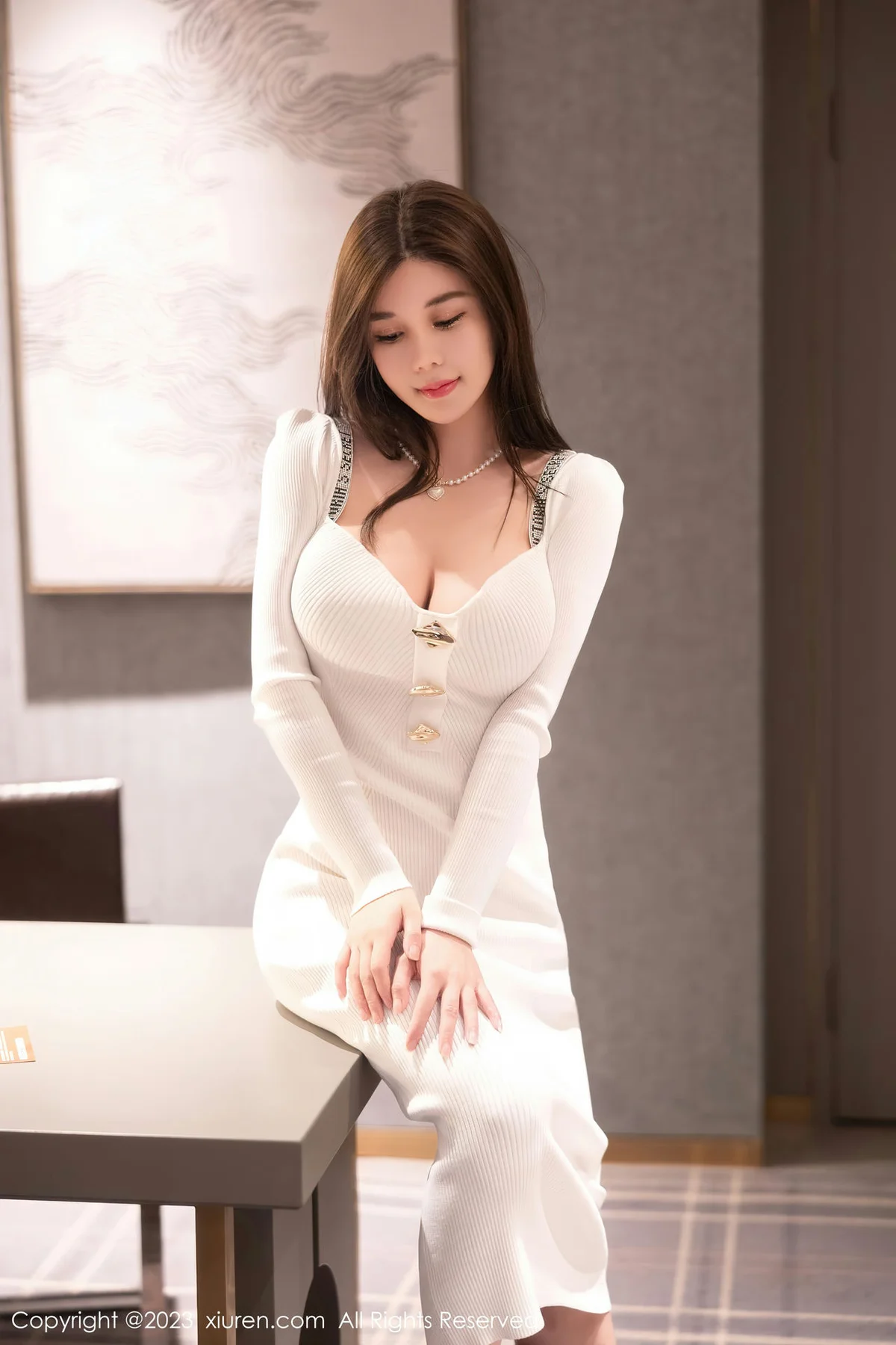 XiuRen 秀人 No.6701 周jojobaby 白色蕾丝内衣性感私房33 - 10