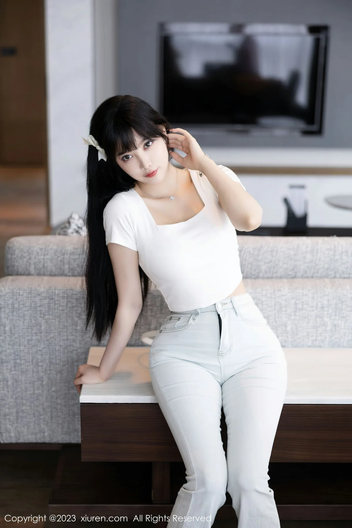 XiuRen 秀人 No.6707 杨晨晨Yome 浅色内衣海南岛旅拍1 - 5