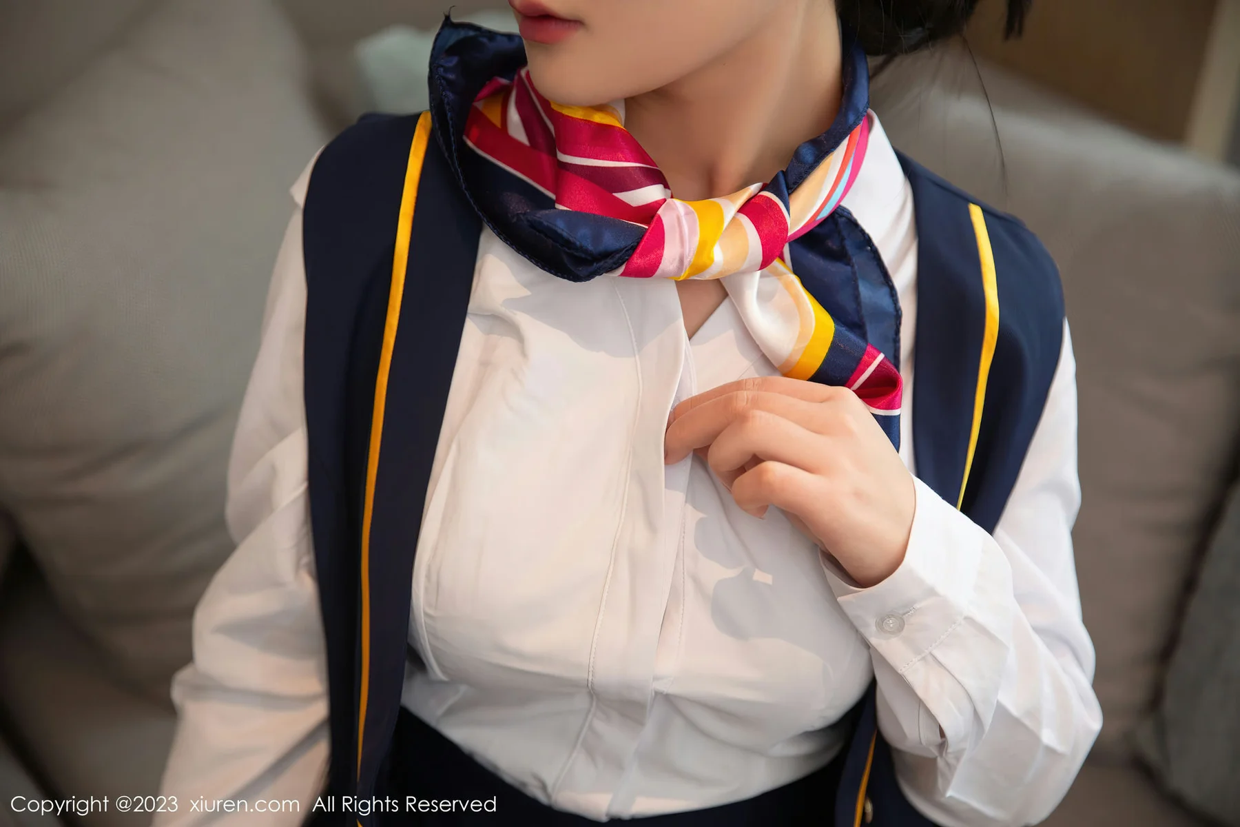 XiuRen 秀人 No.6714 谭小灵 性感空姐制服性感写真 - 9