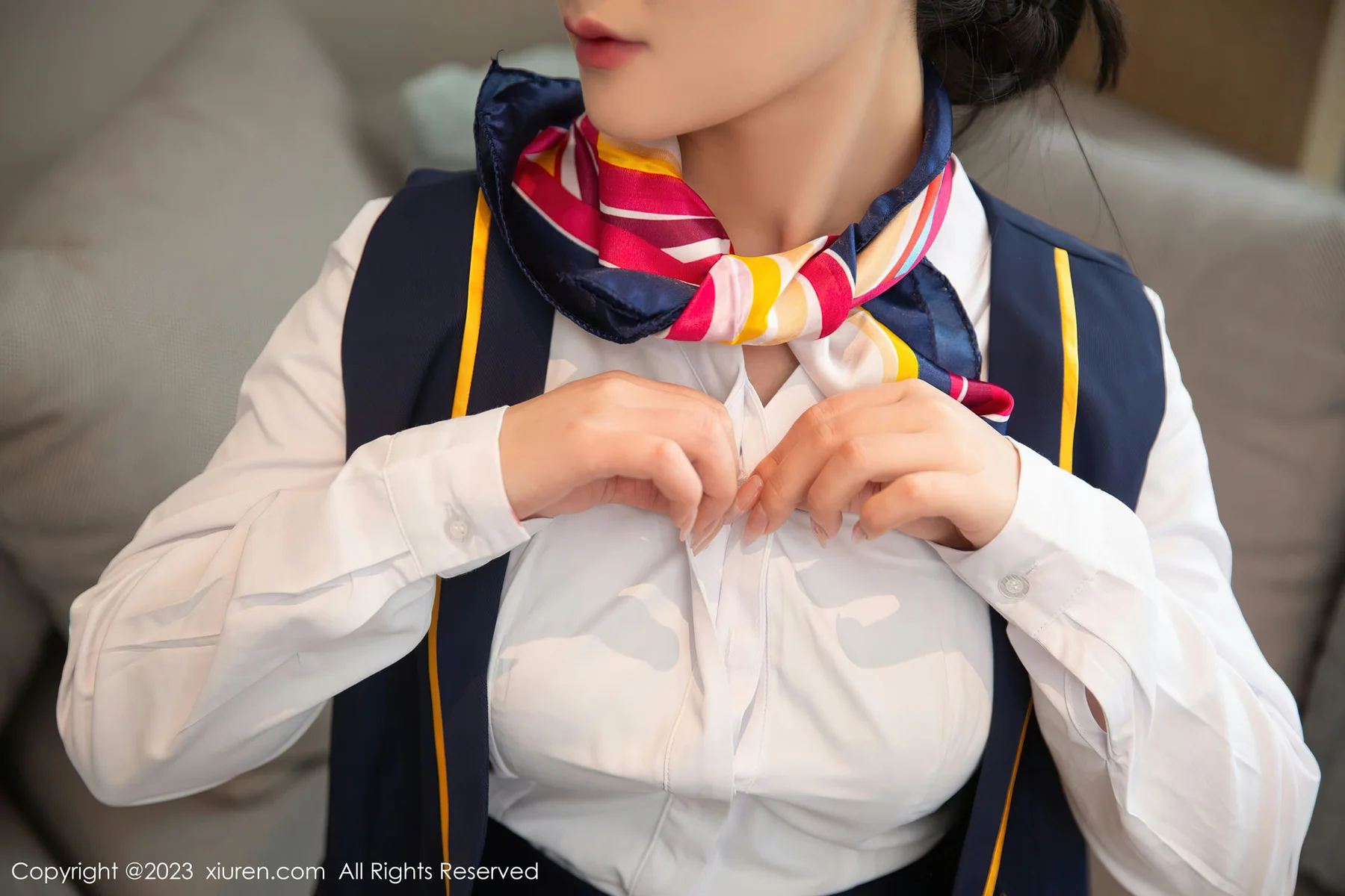 XiuRen 秀人 No.6714 谭小灵 性感空姐制服性感写真 - 10