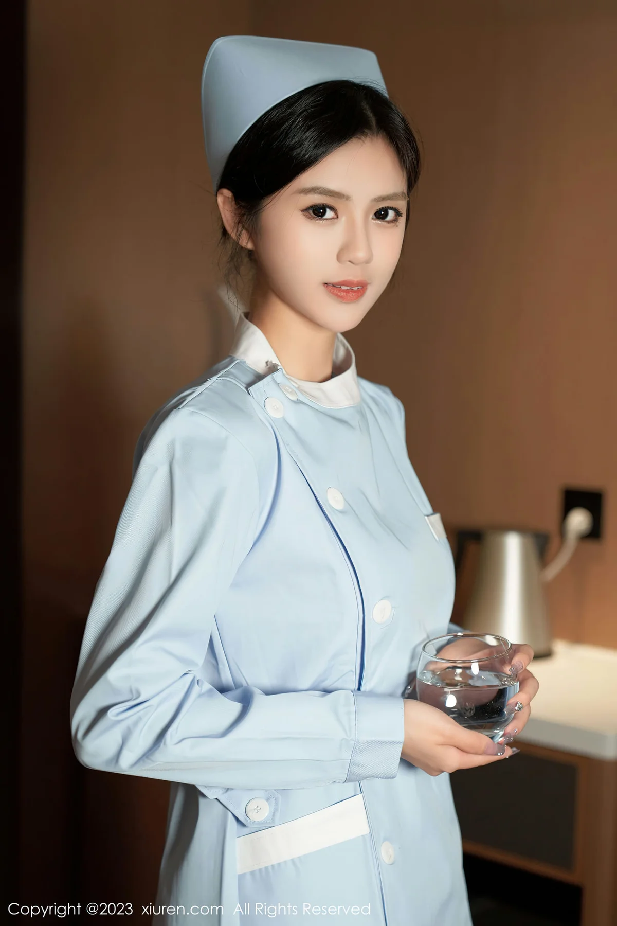 XiuRen 秀人 No.6745 浅浅Danny 蓝色护士服性感写真11 - 1