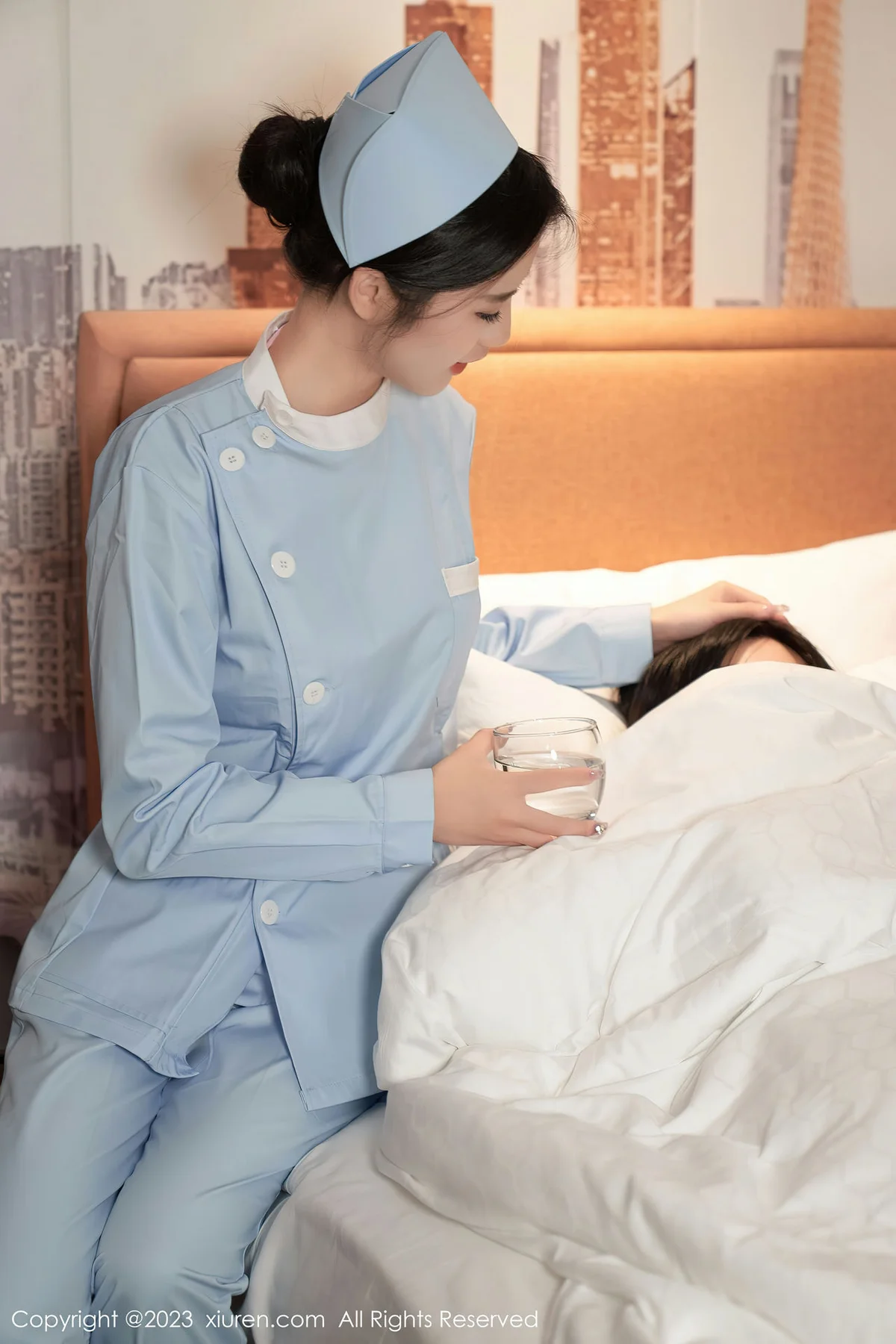 XiuRen 秀人 No.6745 浅浅Danny 蓝色护士服性感写真11 - 2