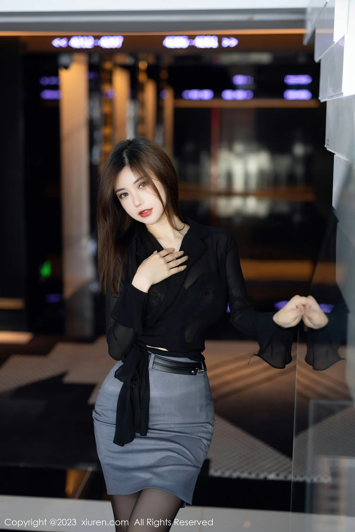 XiuRen 秀人 No.6770 绮里嘉ula 黑色蕾丝内衣性感写真11 - 2