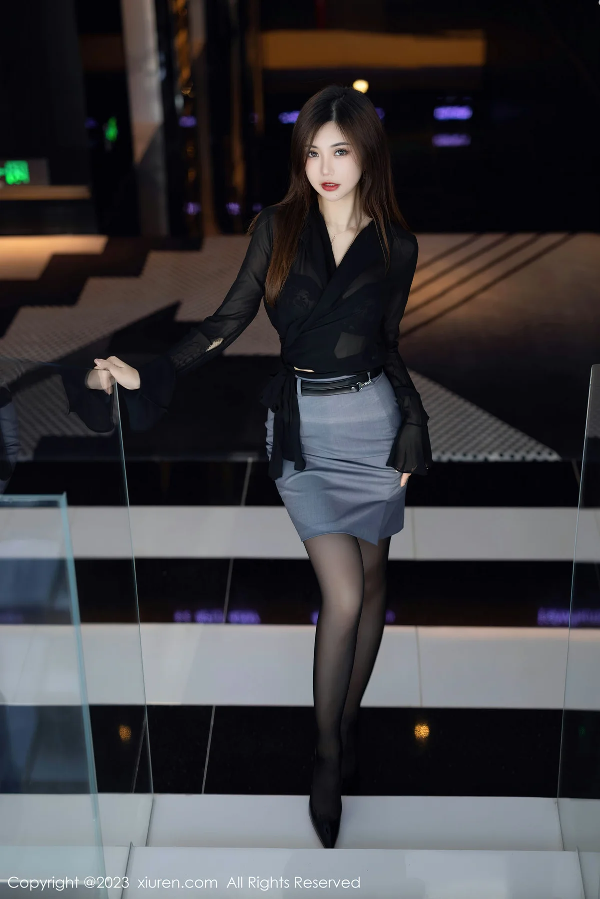 XiuRen 秀人 No.6770 绮里嘉ula 黑色蕾丝内衣性感写真11 - 3