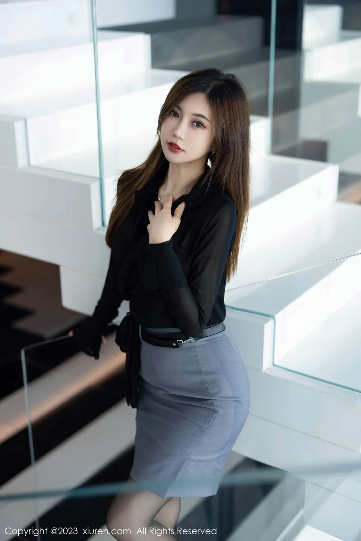 XiuRen 秀人 No.6770 绮里嘉ula 黑色蕾丝内衣性感写真11 - 6