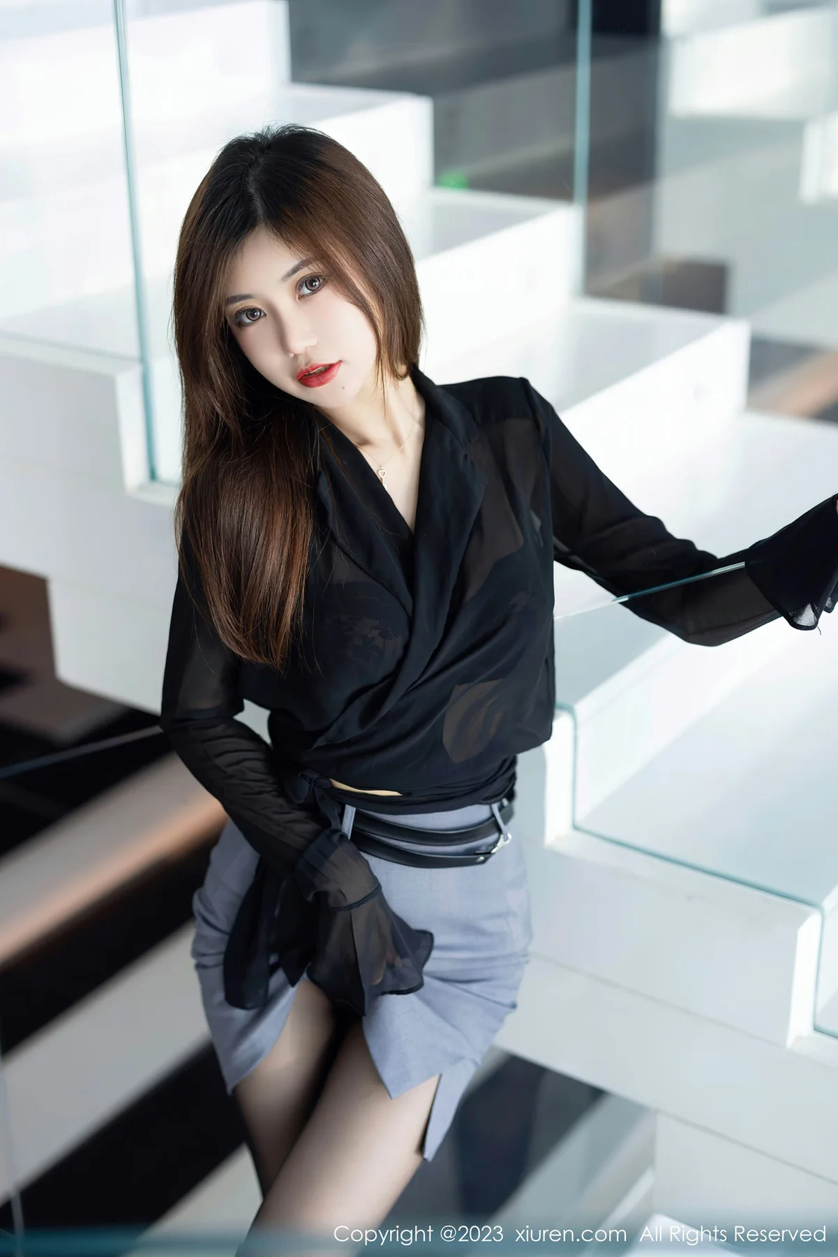 XiuRen 秀人 No.6770 绮里嘉ula 黑色蕾丝内衣性感写真11 - 7