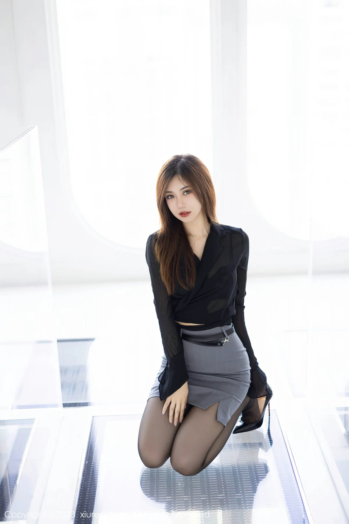 XiuRen 秀人 No.6770 绮里嘉ula 黑色蕾丝内衣性感写真11 - 8